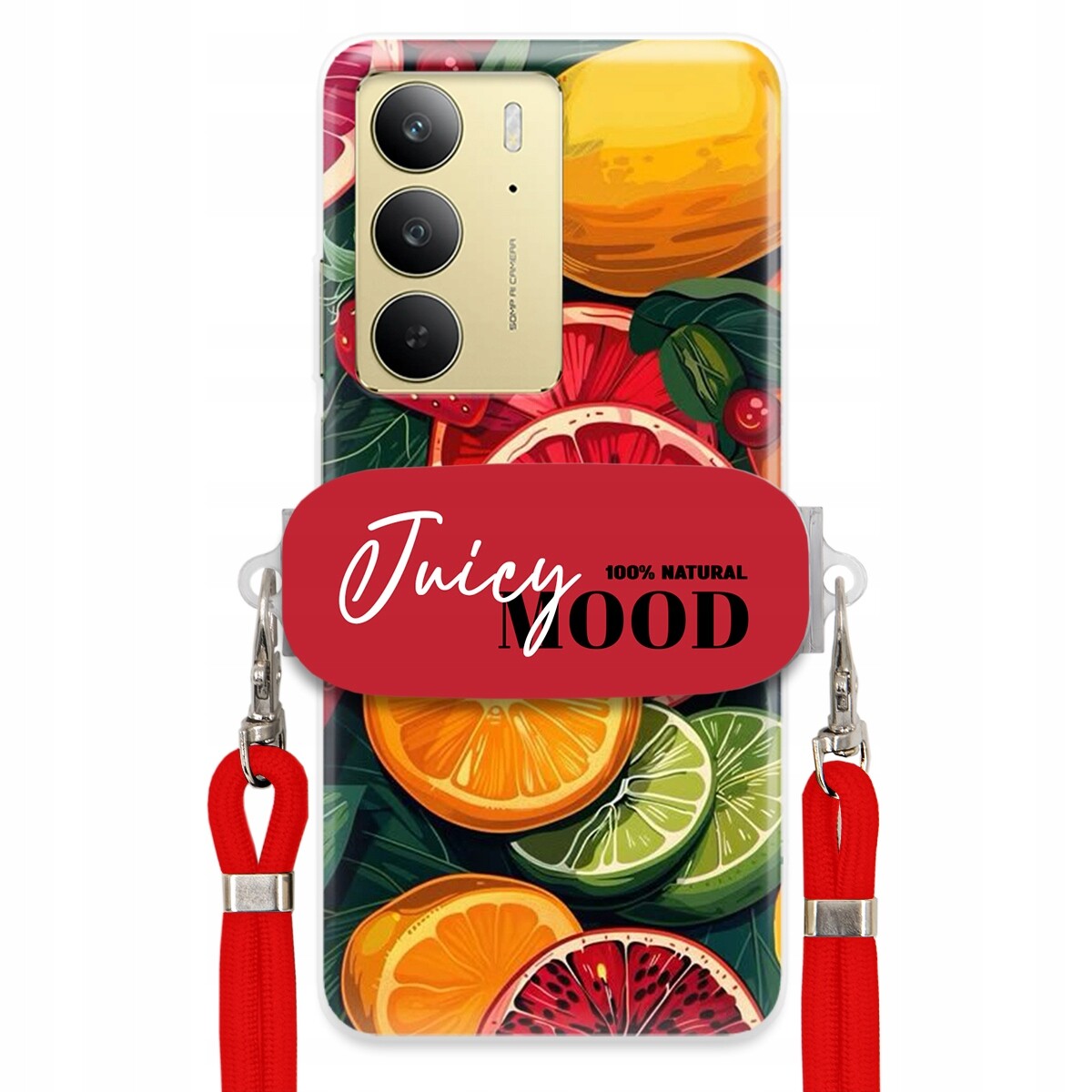 Pouzdro pro Realme C75 4G Červené Crossbody vodítko Držák Módní Juice Mood