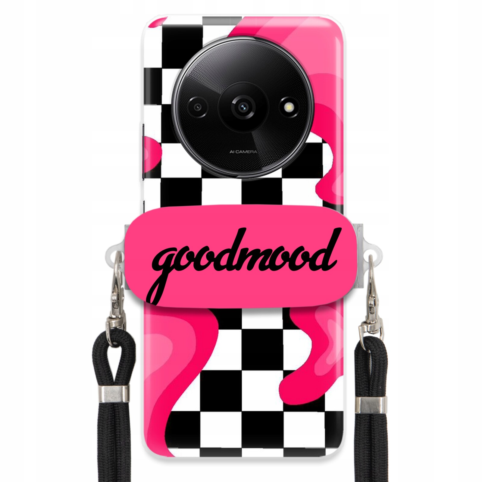 Pouzdro Pro Xiaomi Redmi A3 4G Sada Case Držák Na Vodítko Černá For Teen Splash