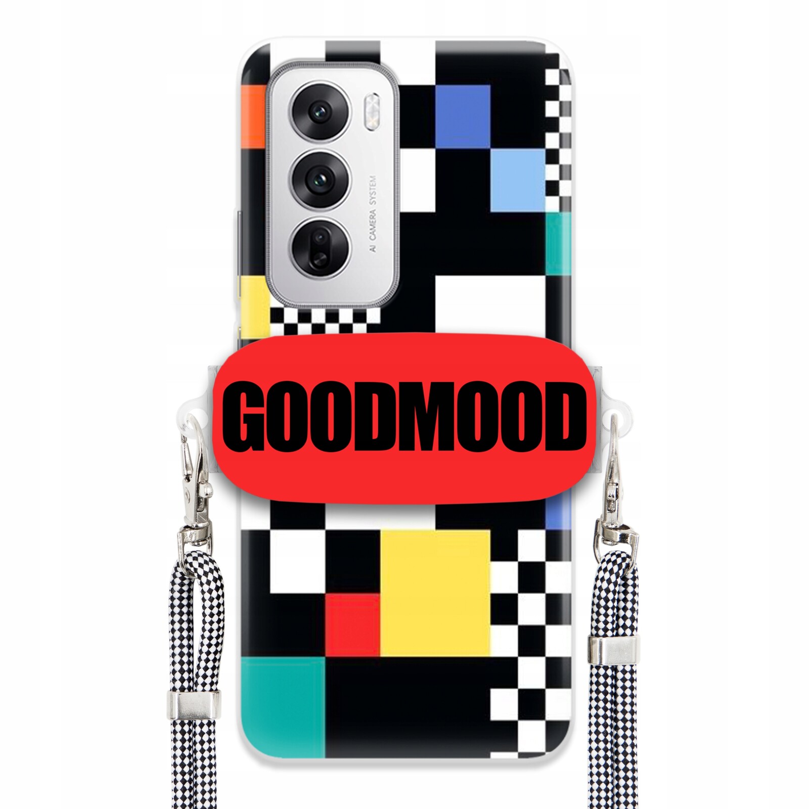 Pouzdro Pro Oppo Reno 12 5G Case Držák Na Vodítko Zebra Telefonu Pixelart MIX Vzorů