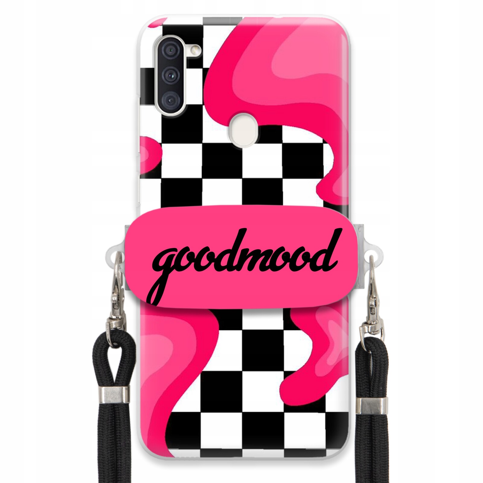 Pouzdro Pro Samsung M11 Set Case Držák Na Vodítko Černý Pro Teenagery Splash