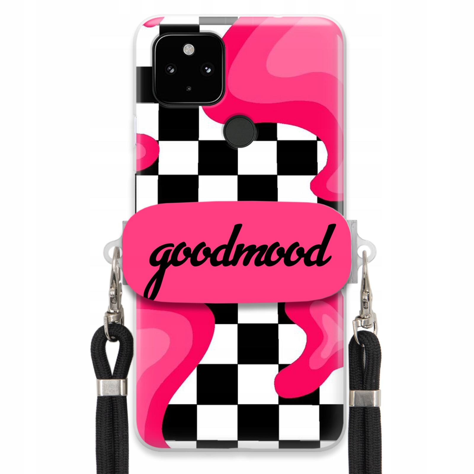 Pouzdro Pro Google Pixel 4A 5G Set Case Držák Na Vodítko Černá For Teen Splash