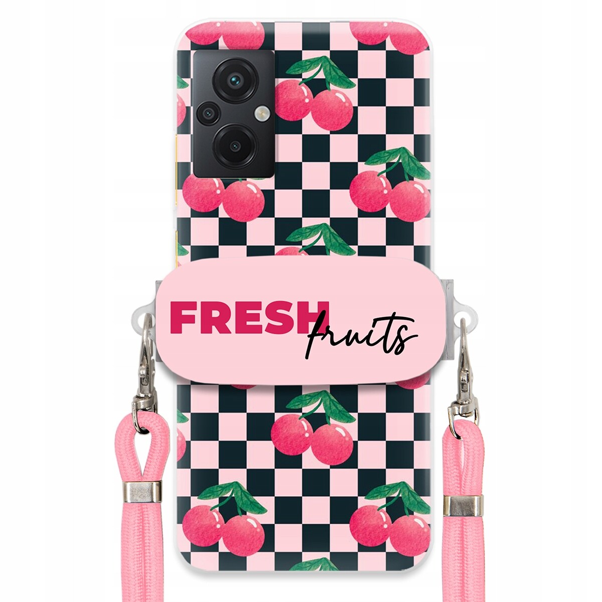 Pouzdro pro Xiaomi Poco M5 Crossbody vodítko Držák Šachovnice Fresh Fruits