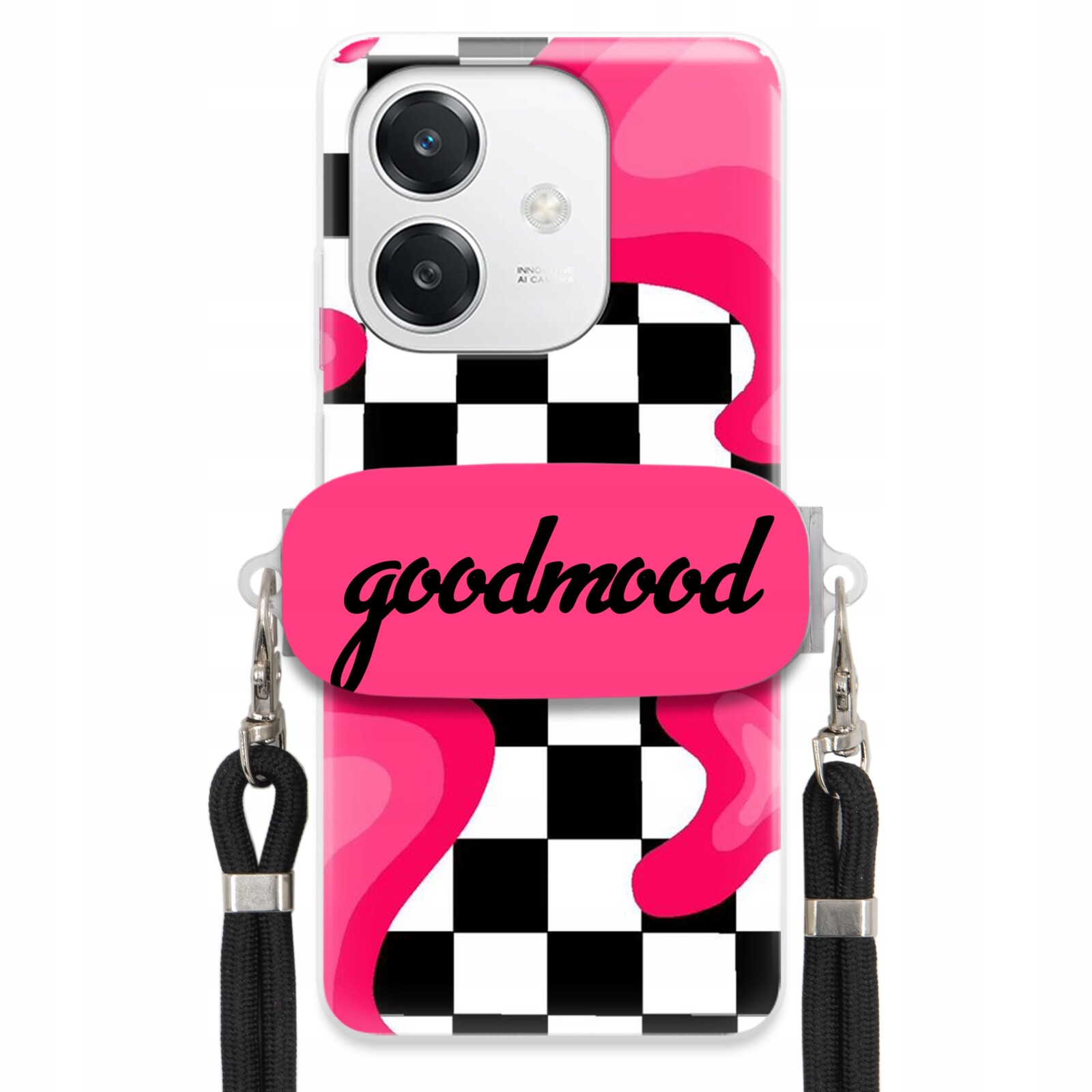 Pouzdro Pro Oppo A40 5G Sada Case Držák Na Vodítko Černá Pro Teenagery Splash