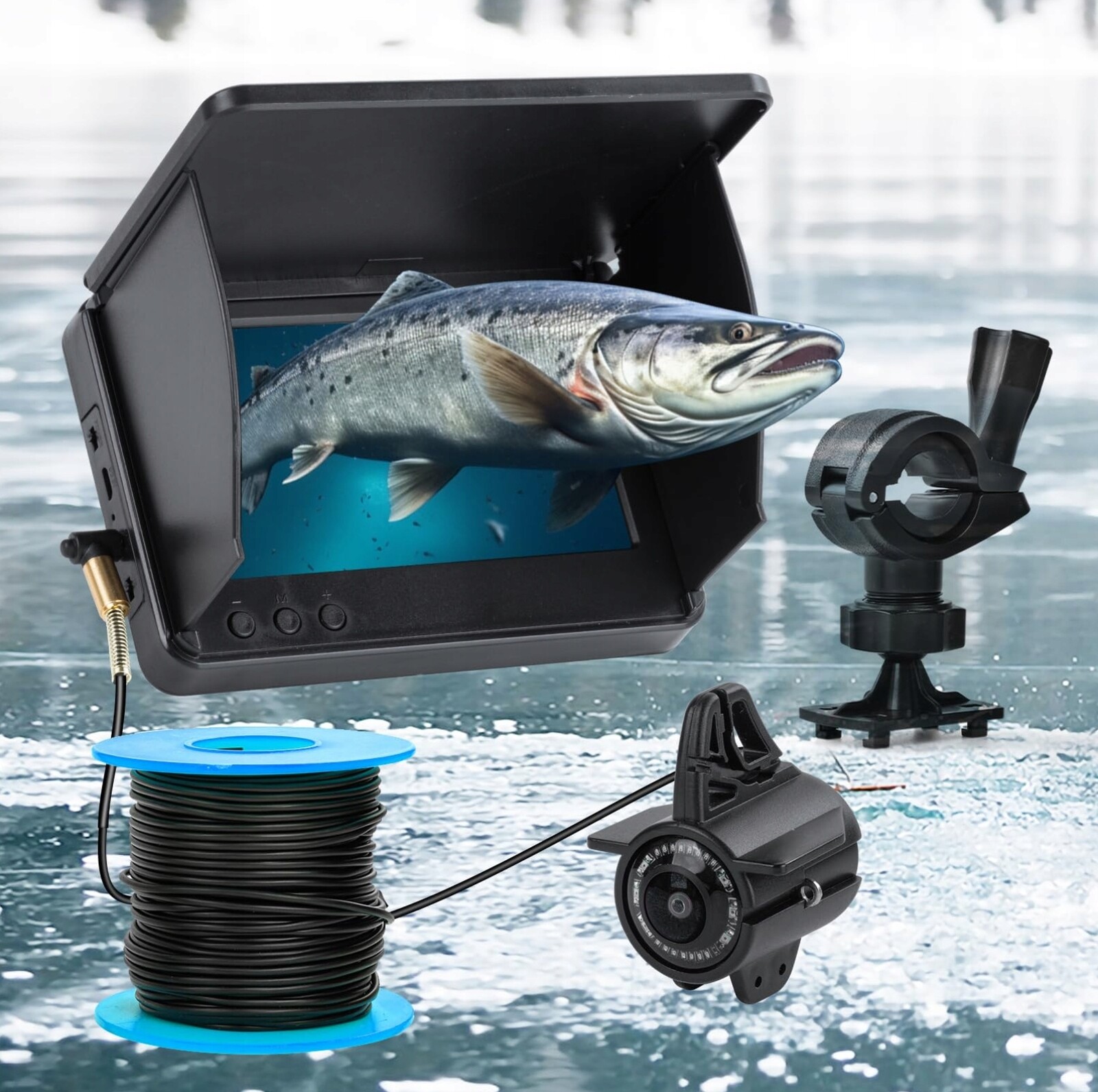 Rybářská Echosonda Fish Finder 100 m Sonar LCD Letní a zimní rybolov