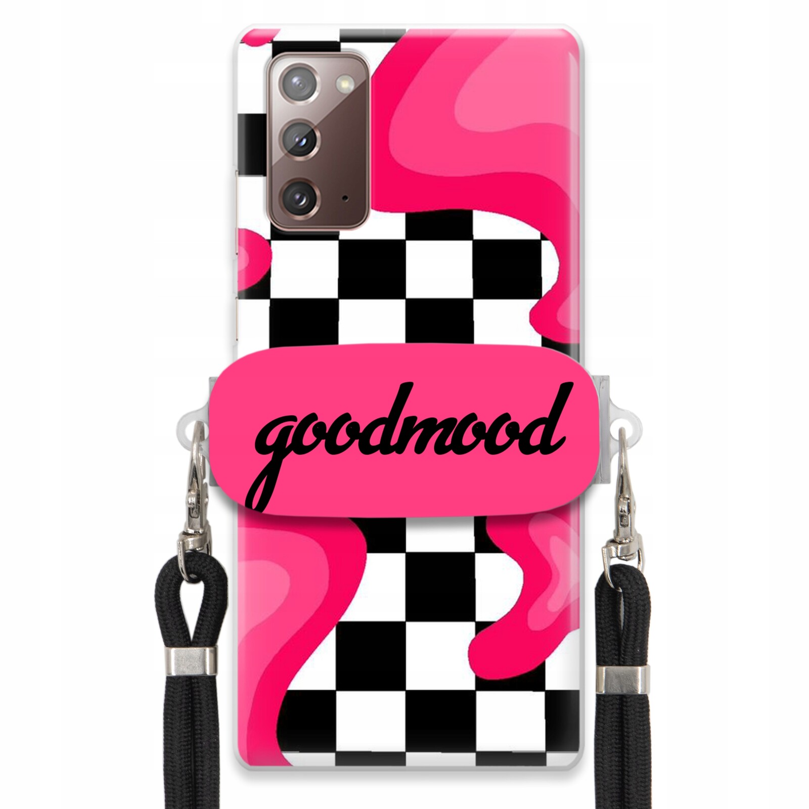 Pouzdro Pro Samsung Note 20 Set Case Držák Na Vodítko Černá For Teen Splash