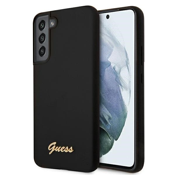 Pouzdro pro Samsung Galaxy S22 Plus Guess Silicone Script černé