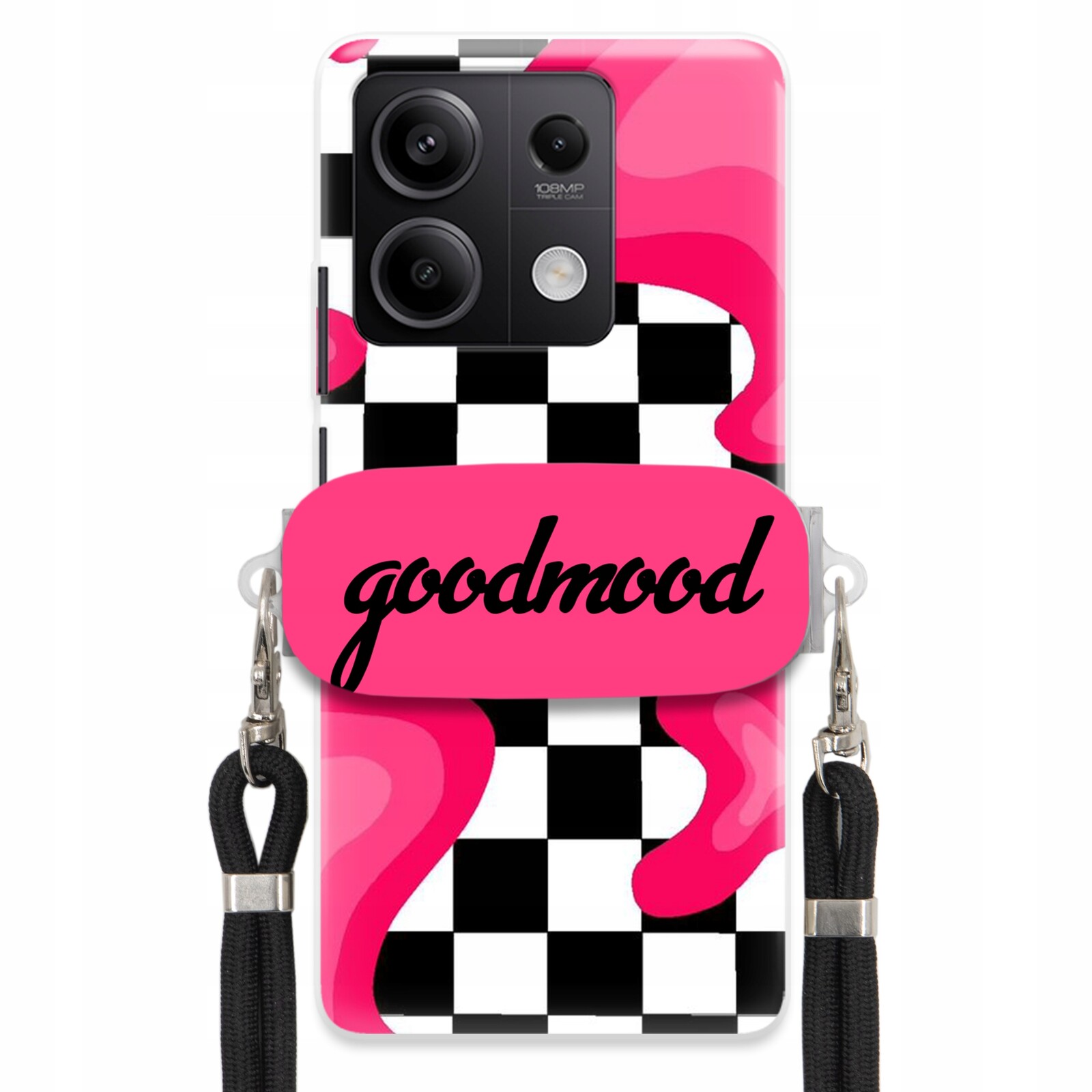 Pouzdro Pro Xiaomi Redmi Note 13 5G Sada Case Držák Na Vodítko Černá Splash