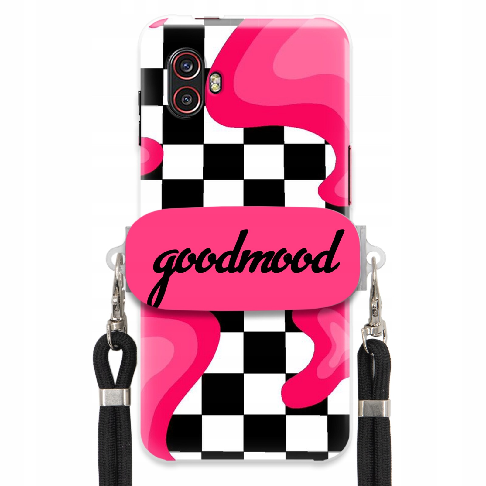 Pouzdro Pro Samsung Xcover Pro 2 Sada Case Držák Na Vodítko Černá Módní Splash