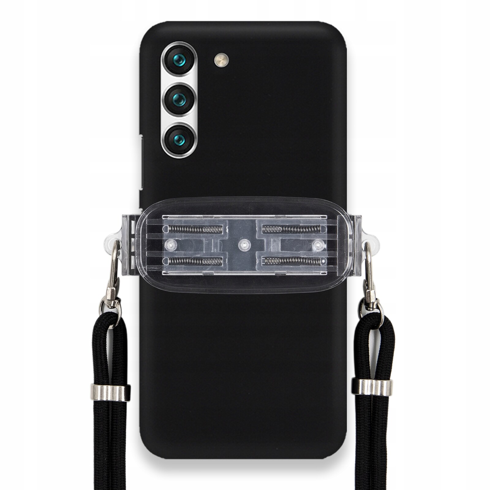 Pouzdro Pro Samsung S22 Smooth Case Ochranný Univerzální Držák Černá Šňůrka