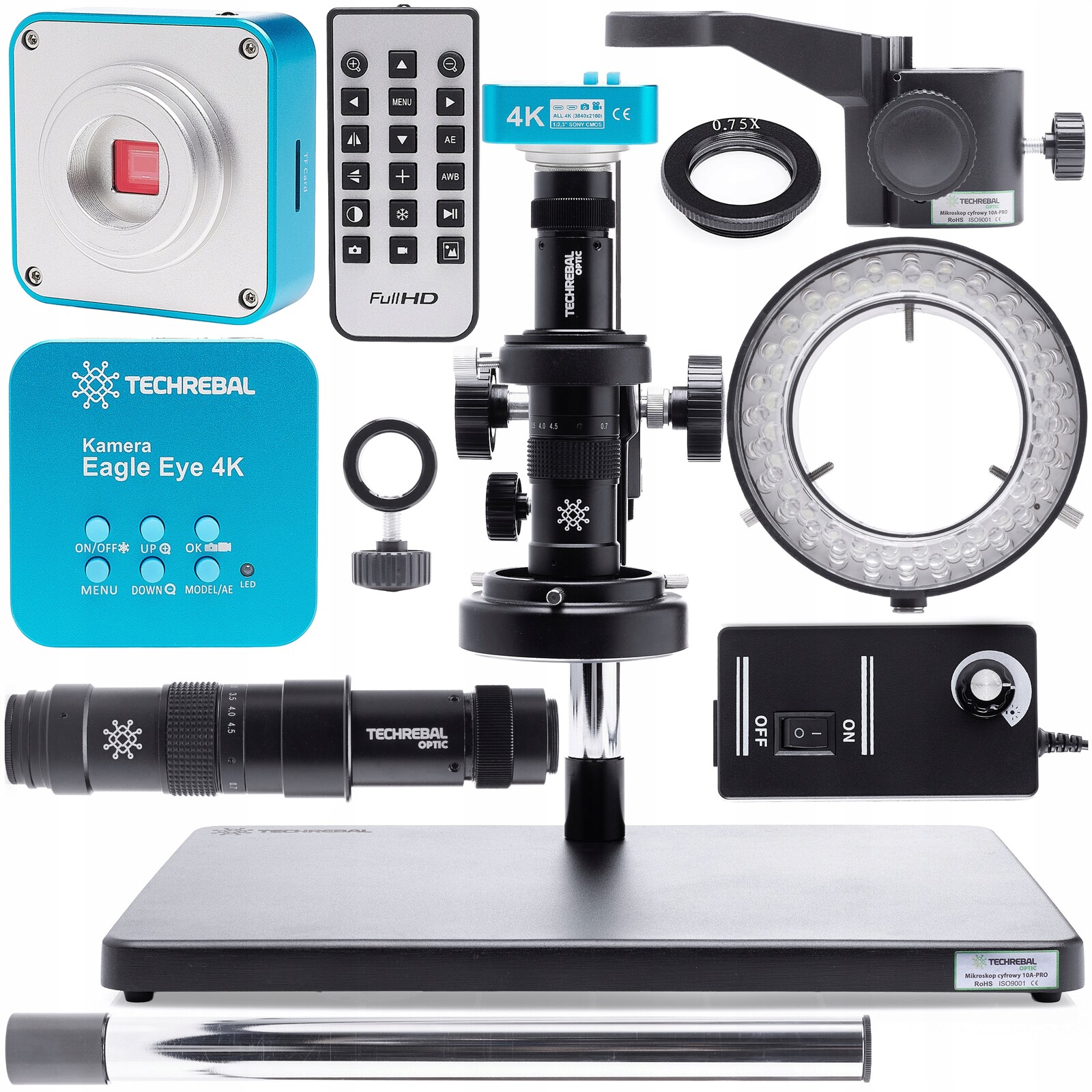 Mikroskop pro digitální elektroniku Techrebal 10A Pro kamera Eagle Eye 4K