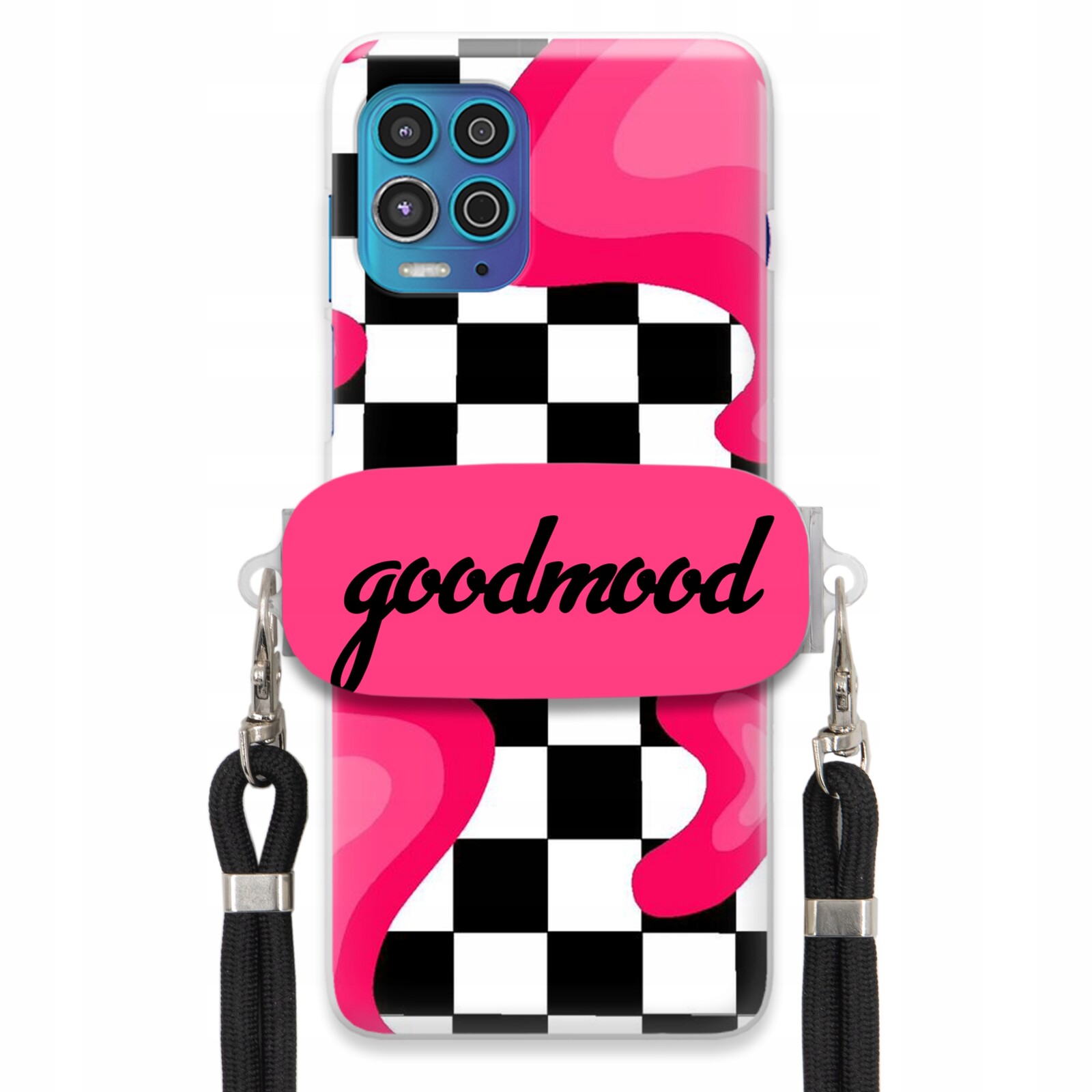 Pouzdro Pro Motorola G100 Sada Case Držák Na Vodítko Černá For Teen Modne Splash