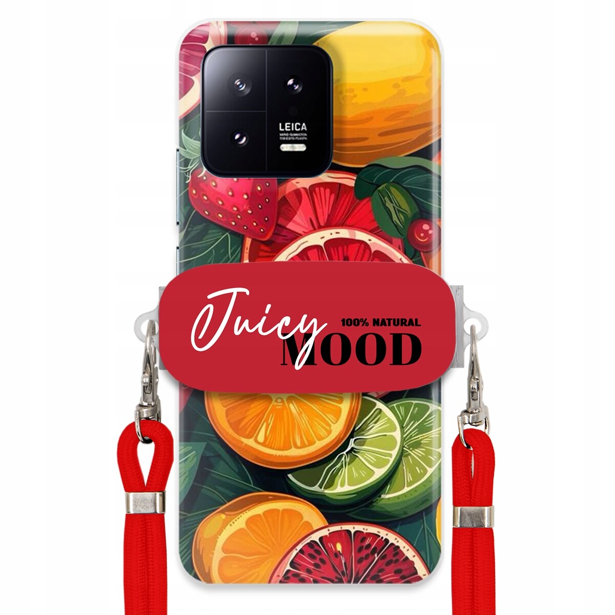 Pouzdro pro Xiaomi 13 Pro Červené Crossbody vodítko Módní držák Juice Mood