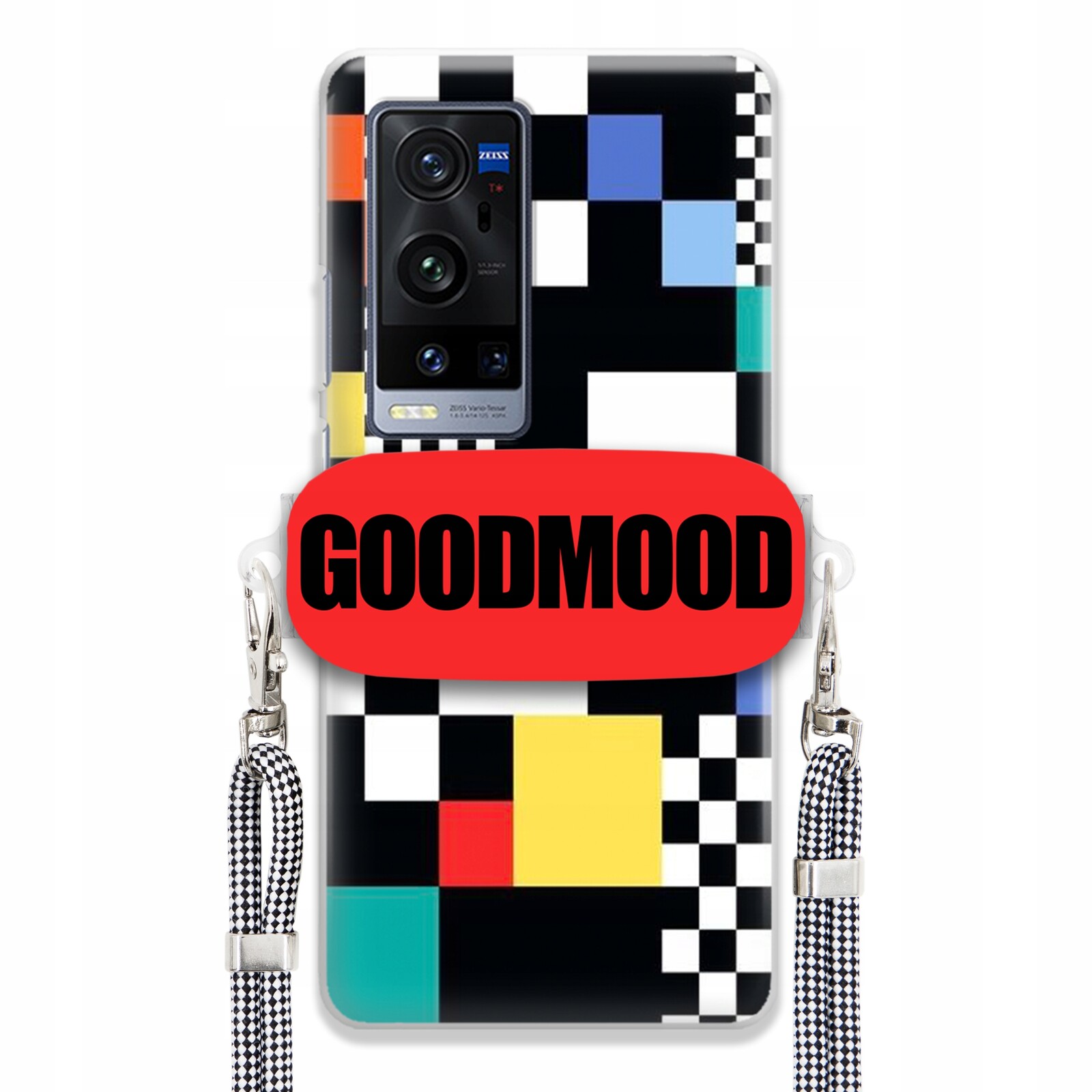 pouzdro na Vivo X60 Pro Plus Case Držák Vodítka Zebra Telefonu Pixelart MIX Wz