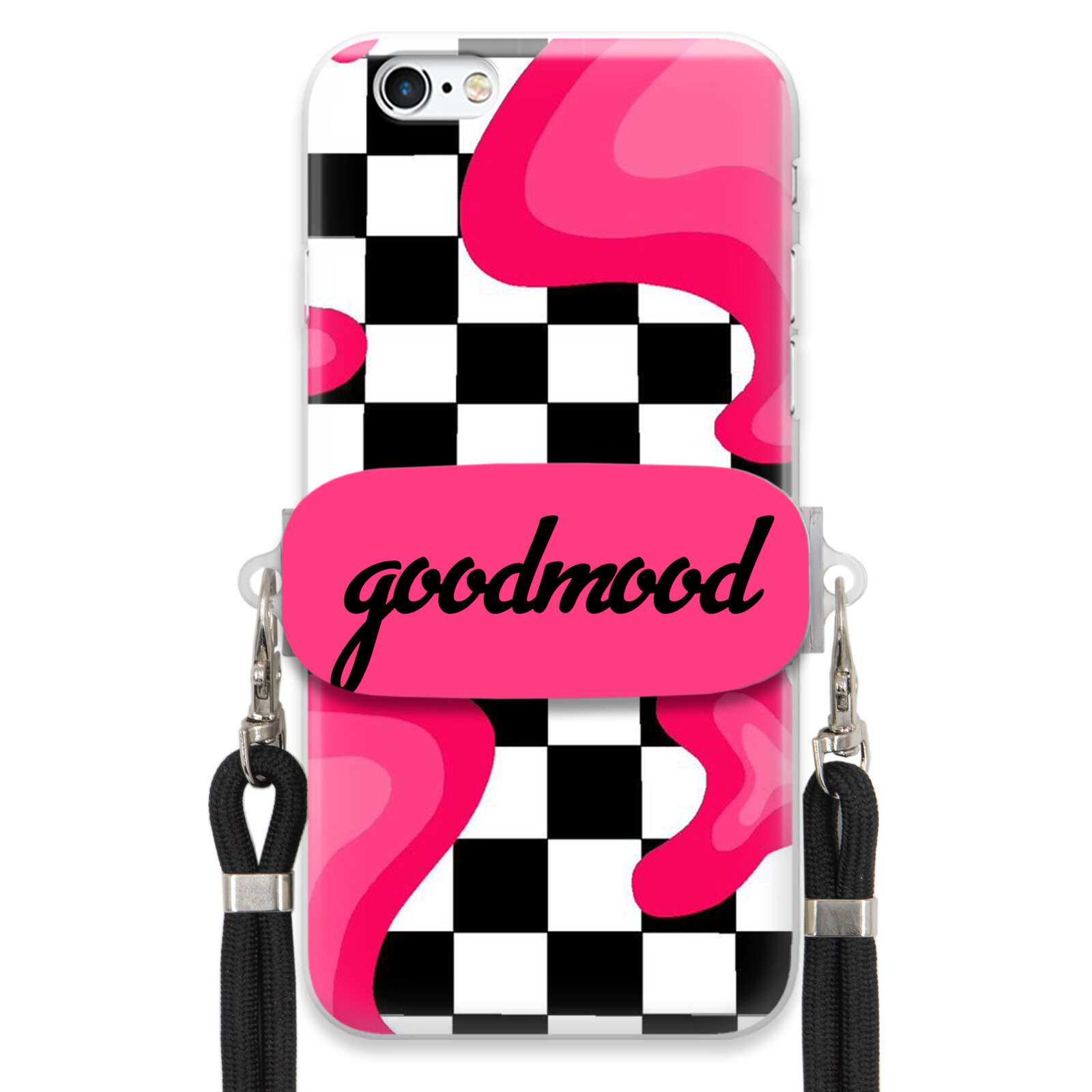 Pouzdro Pro Iphone 6 Plus Sada Pouzdro Držák Smyčka Černá For Teen Modne Splash