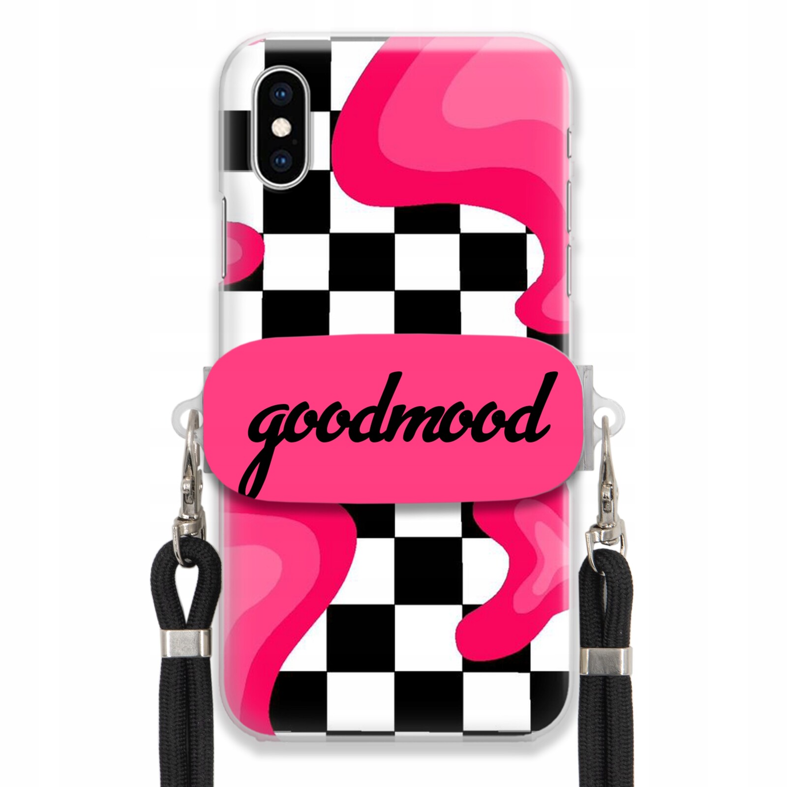 Pouzdro Pro Iphone X Set Case Držák Smyčky Černé Pro Dospívající Splash