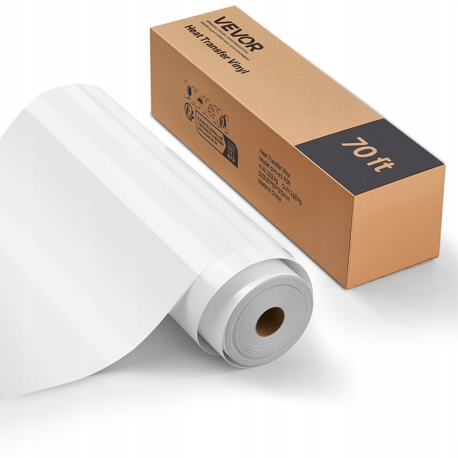 Fólie Vinylová Fólie Vevor 304.8 X 21336 MM Lesklá Pvc Rolka