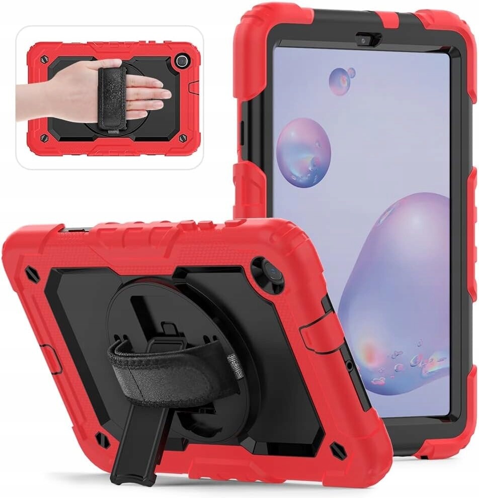 Pouzdro pro Samsung Galaxy Tab A 8.4“ Podstavec a popruh na rameno Červené