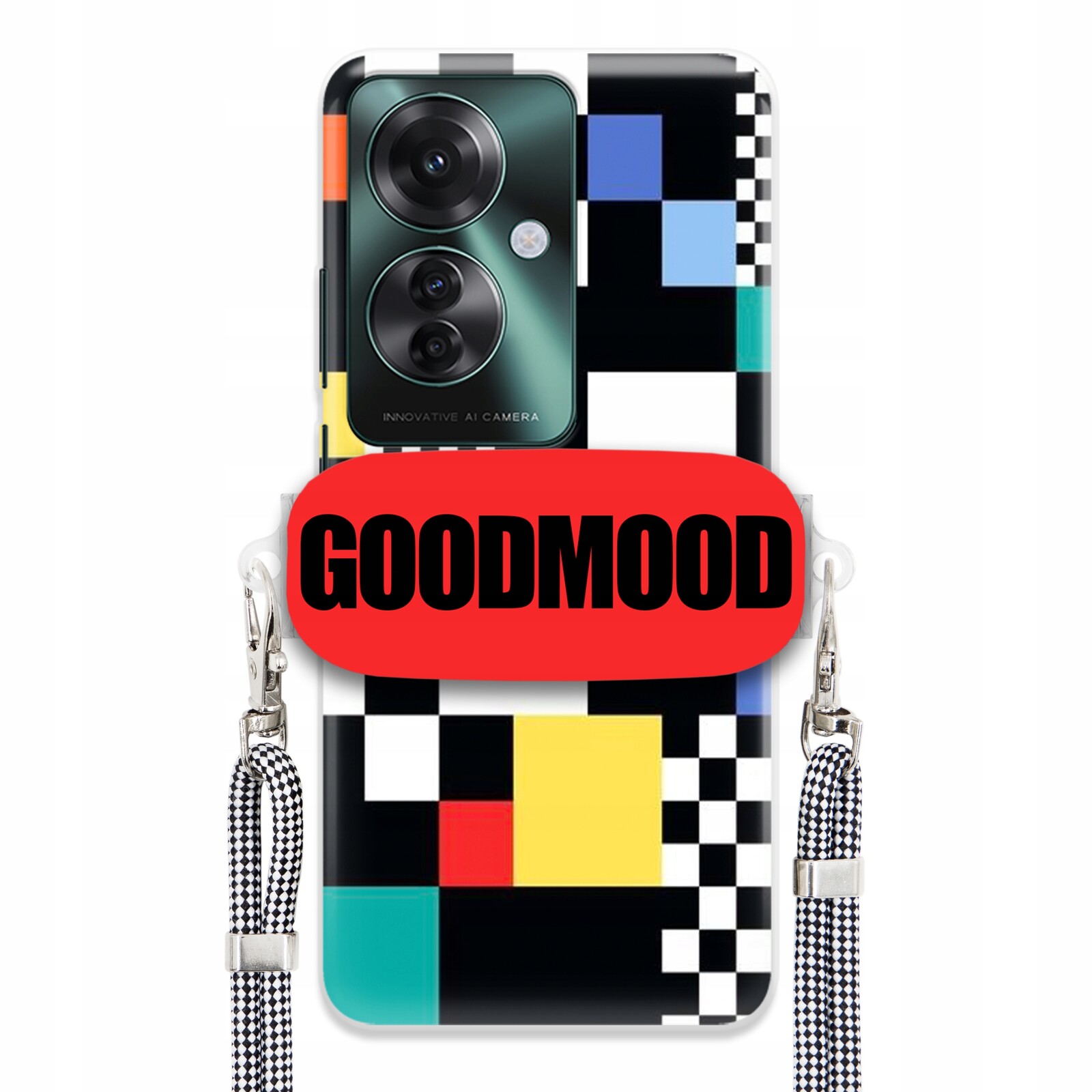Pouzdro Pro Oppo Reno 11F 5G Case Držák Na Vodítko Zebra Telefonu Pixelart MIX Wz