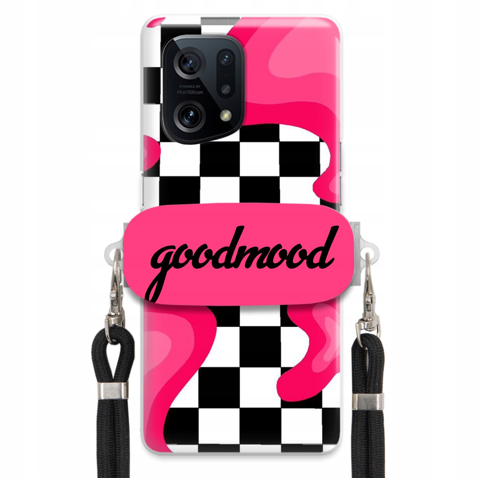 Pouzdro Pro Oppo Find X5 Set Case Držák Na Vodítko Černý Pro Teenagery Splash