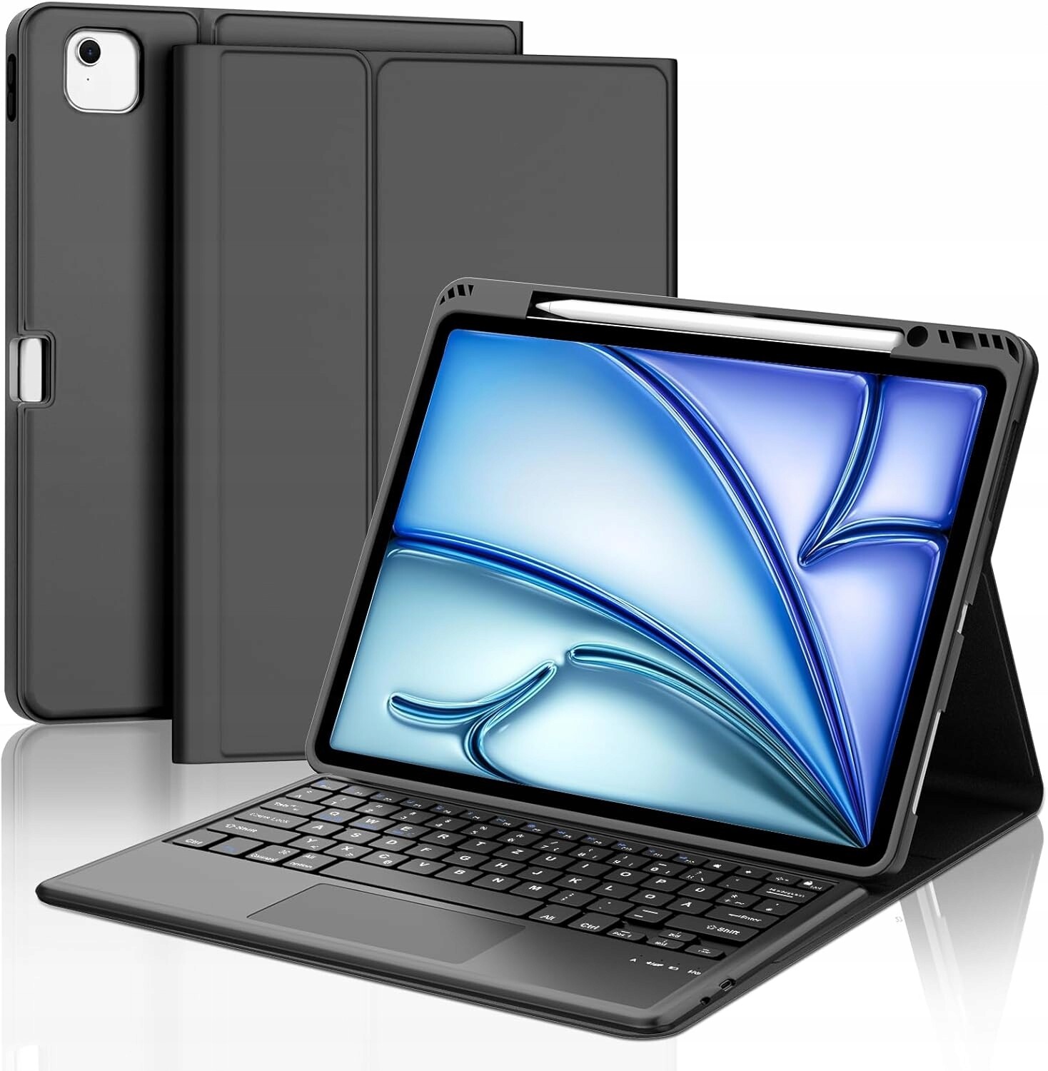 Magnetické Pouzdro Klávesnice Touchpad iPad Air 13 M2 M3 iPad Pro 12.9 Qwertz