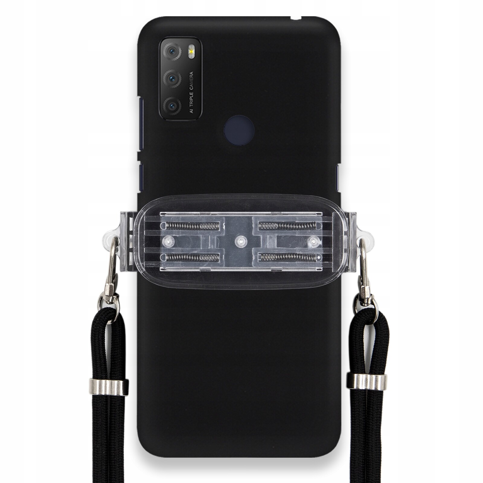 Pouzdro Pro Alcatel 1S 2021 Matný Černý Case Univerzální Držák Černá Šňůra