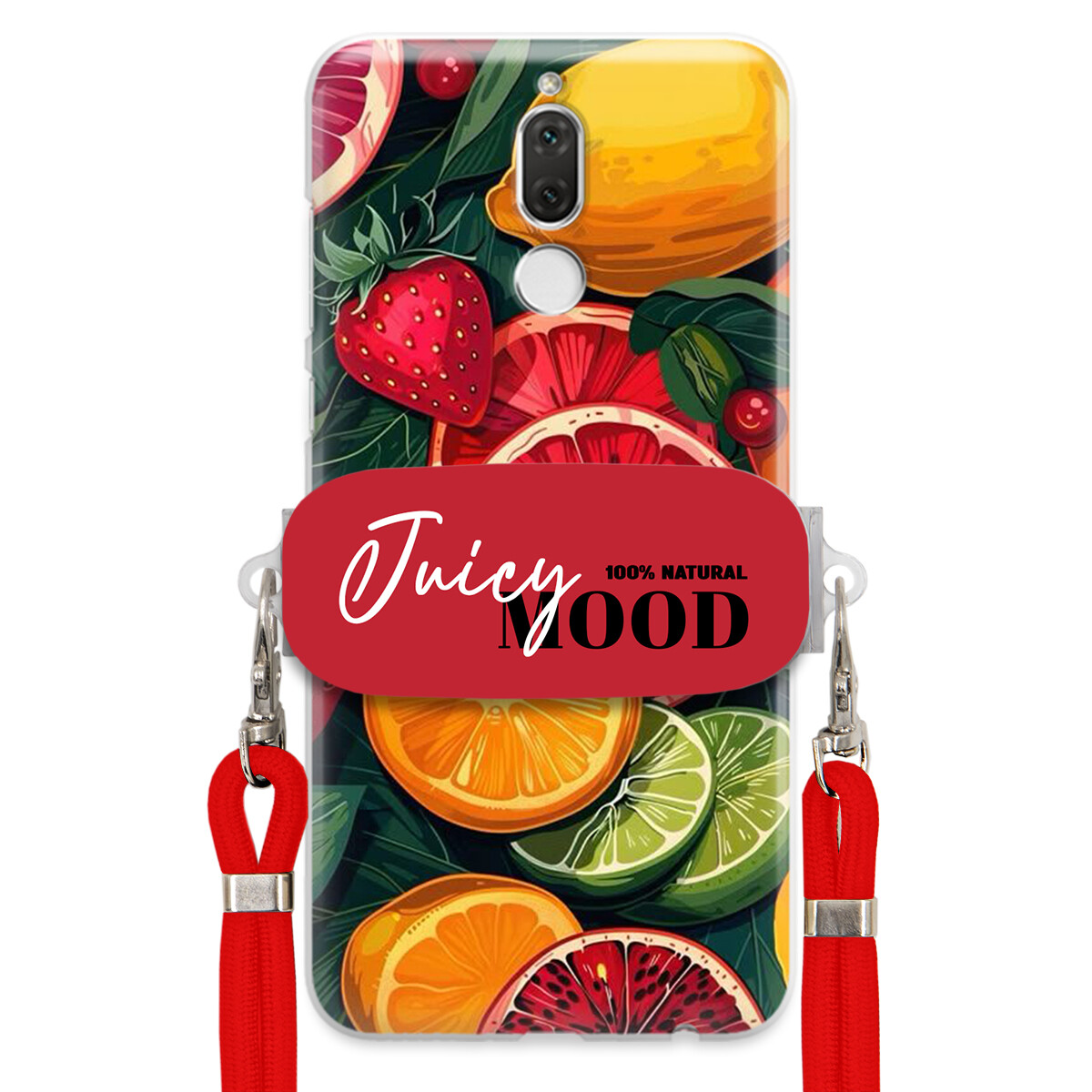 Pouzdro pro Huawei Mate 10 Lite Červené vodítko držák Fruit Ovoce Juice Mood