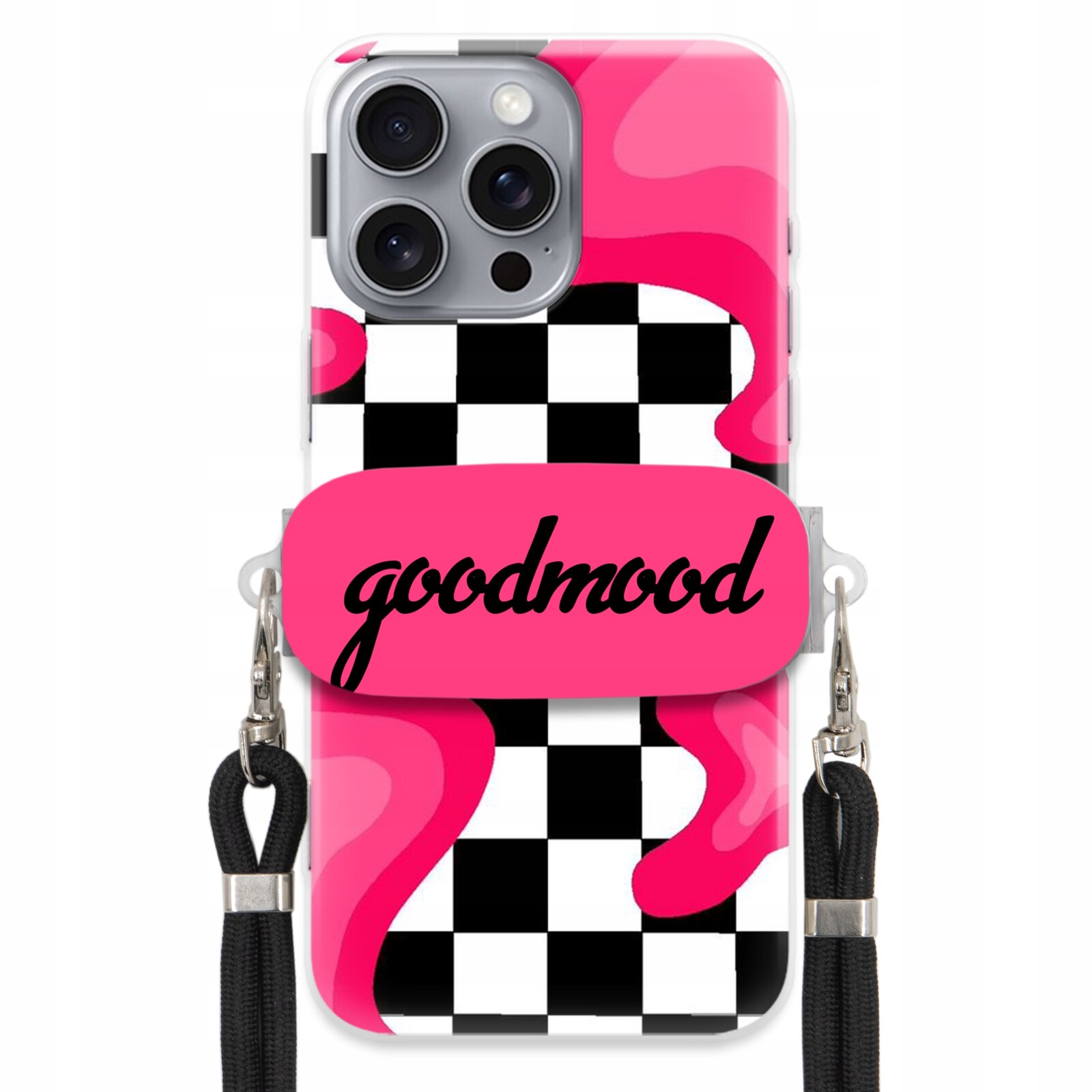 Pouzdro Pro Iphone 16 Pro Max Sada Pouzdro Držák Smyčka Černá For Teen Splash