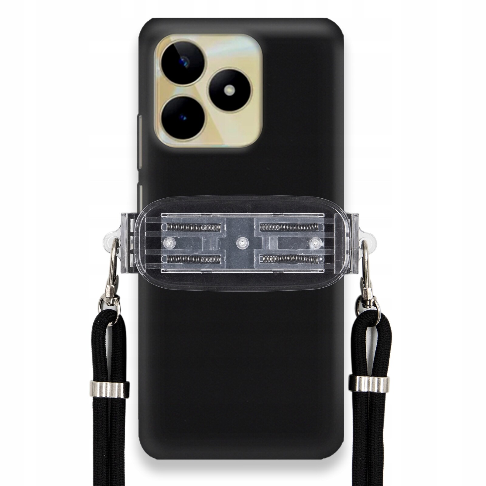 Pouzdro Pro Realme C53 4G Smooth Case Ochranný Držák Univerzální Černá Šňůrka