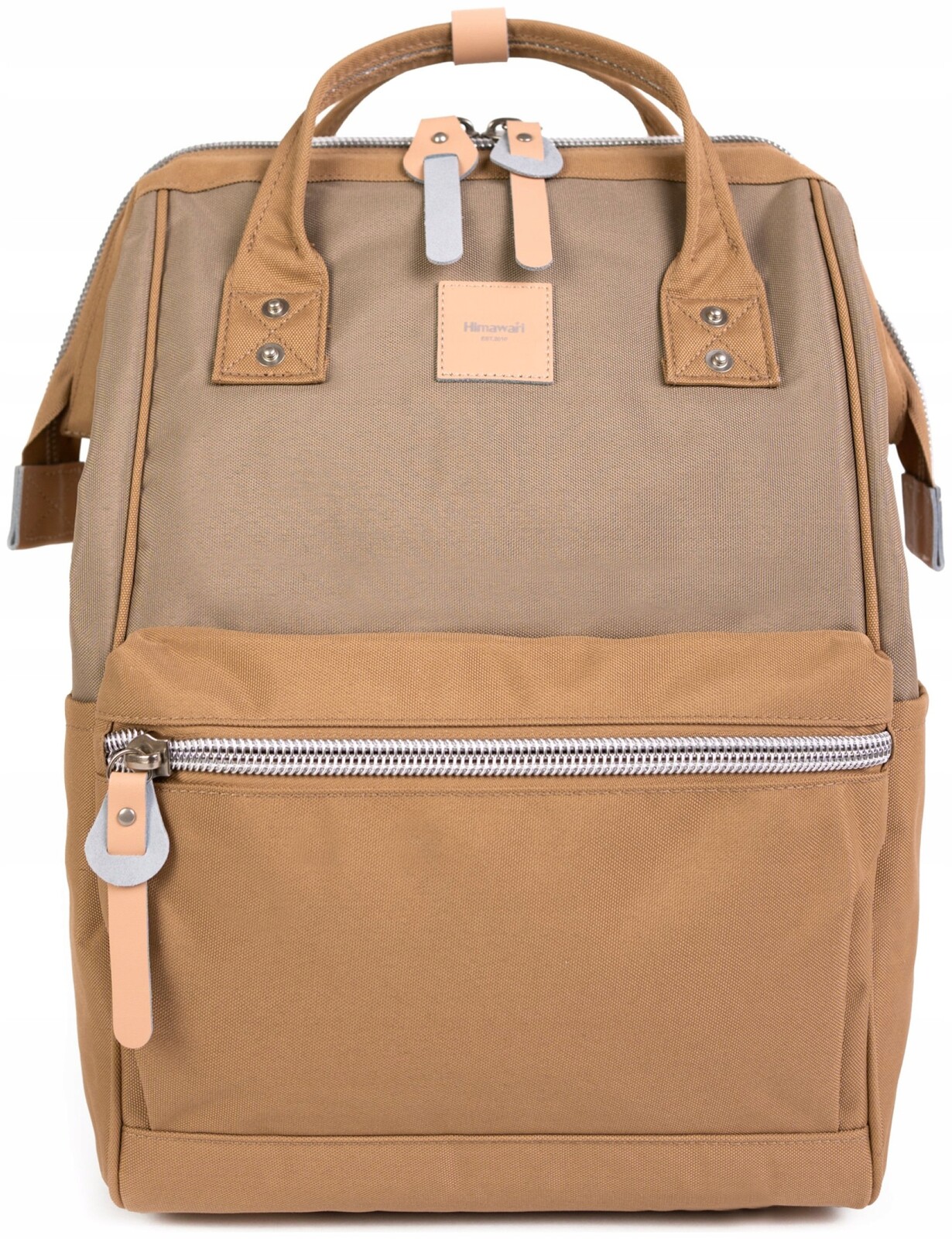 Batoh na notebook Himawari Candy M organizér pro práci přes Usb, světle hnědý