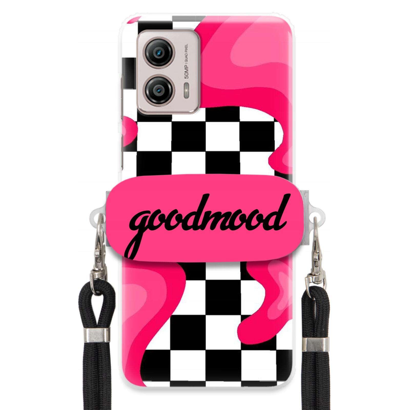 Pouzdro Pro Motorola G53 Sada Case Držák Na Vodítko Černá Pro Teenagery Splash