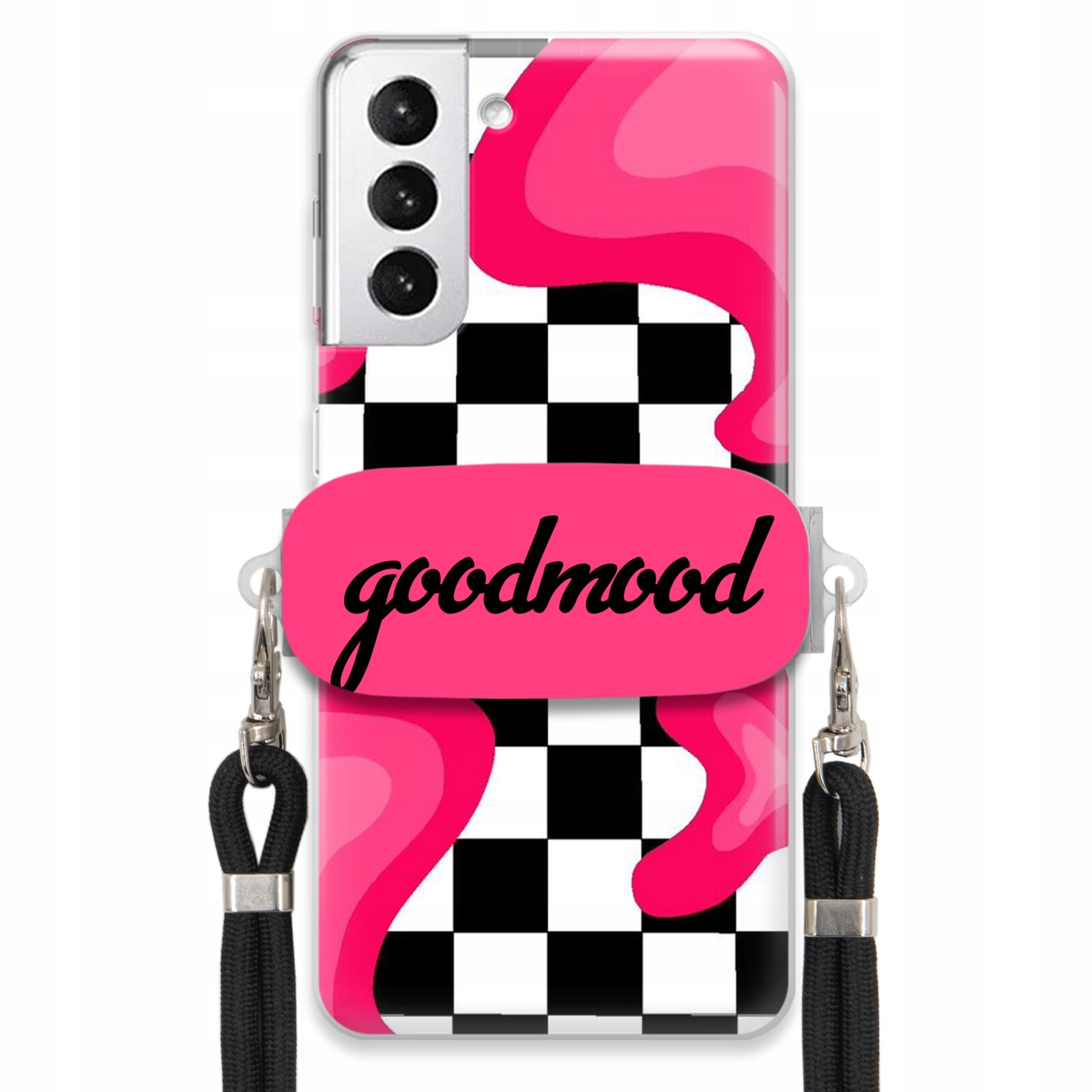 Pouzdro Pro Samsung S21 Plus 5G Sada Case Držák Na Vodítko Černá For Teen Splash