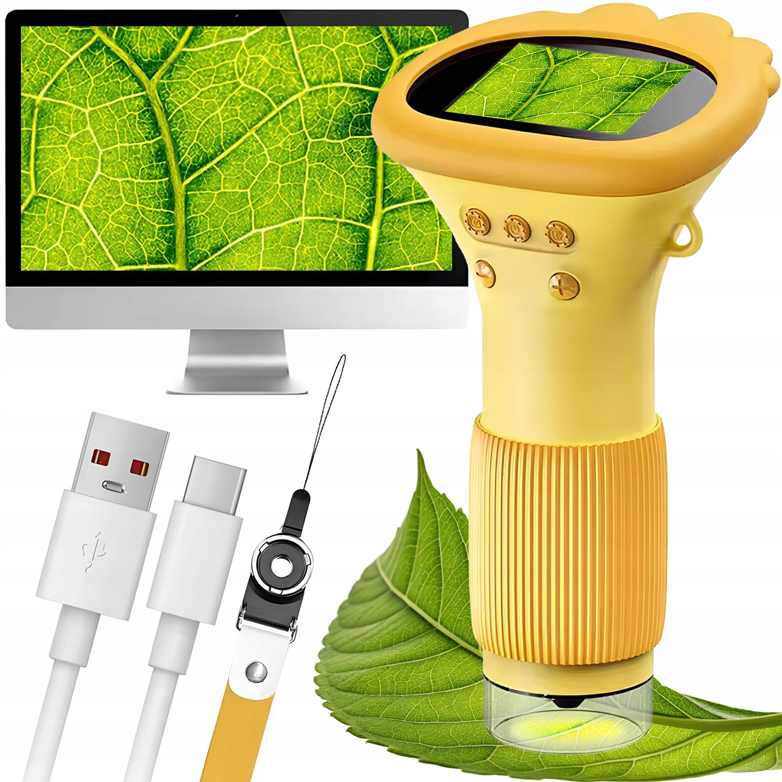 Mikroskop Mini Kapesní Přenosný Hračka Hračka Pro Děti 1000X