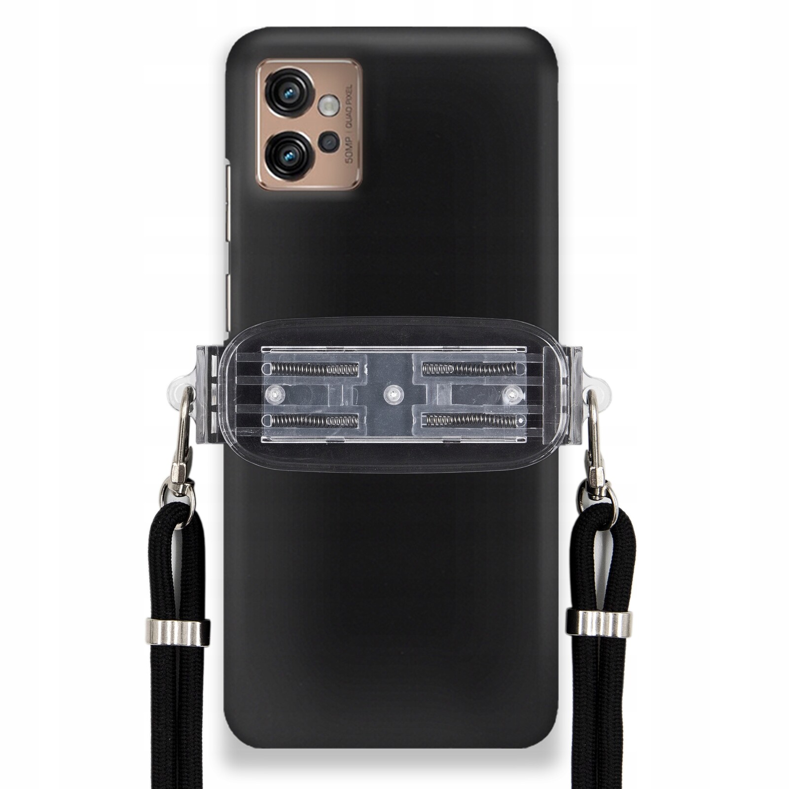 Pouzdro Pro Motorola G32 Smooth Case Ochranný Držák Univerzální Černá Šňůrka