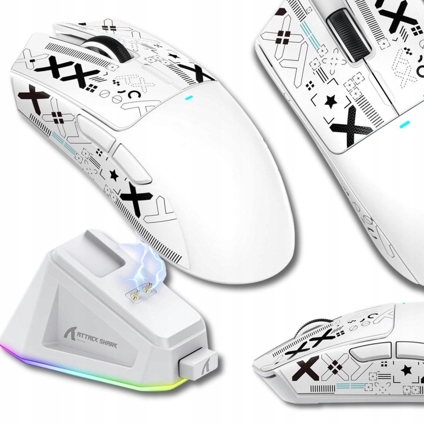 Myš Attack Shark X11 BLUETOOTH/2.4G/KABELOVÁ Rgb S Magnetickou Nabíječkou