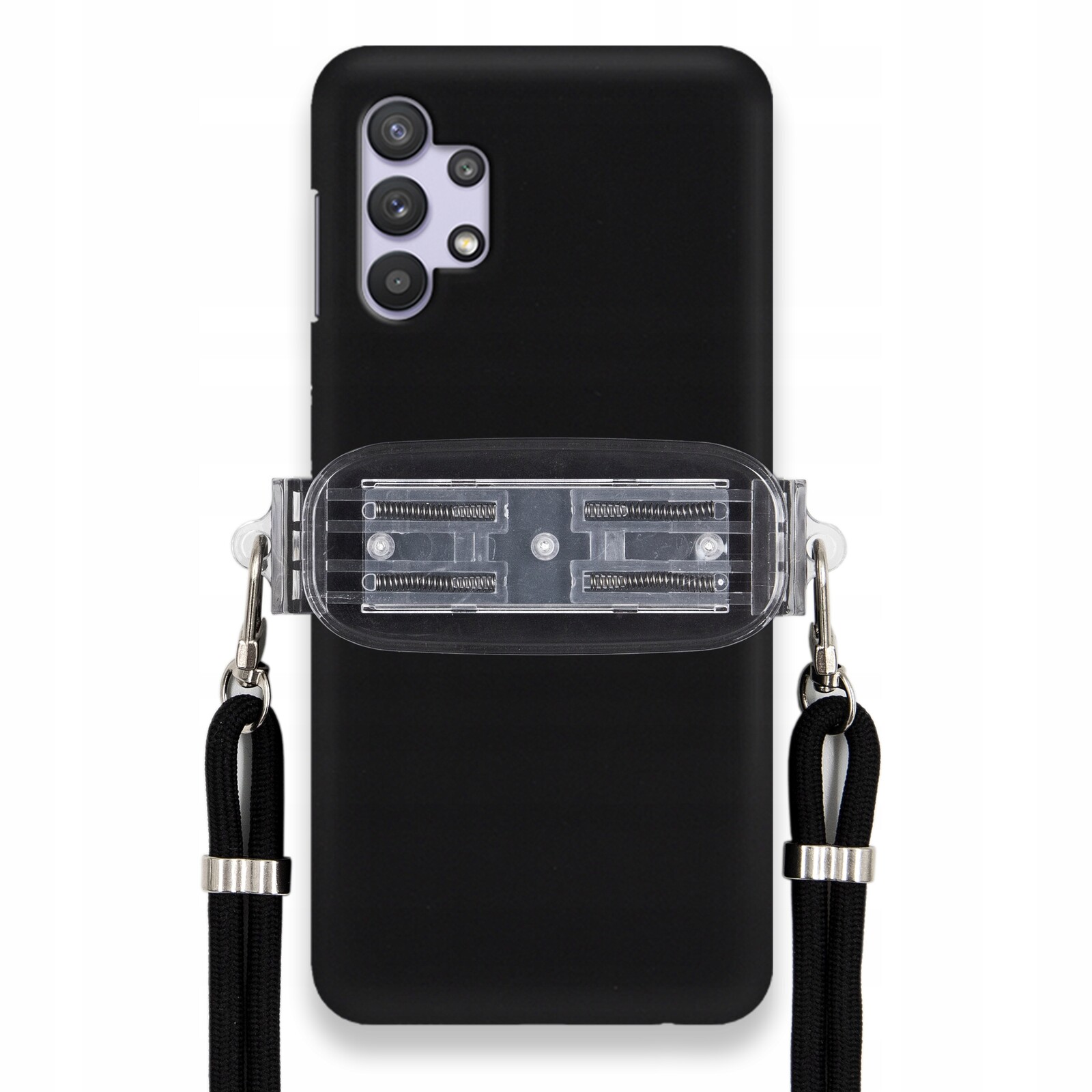 Pouzdro Pro Samsung M32 5G Smooth Černé Pouzdro Univerzální Držák Černá Šňůra