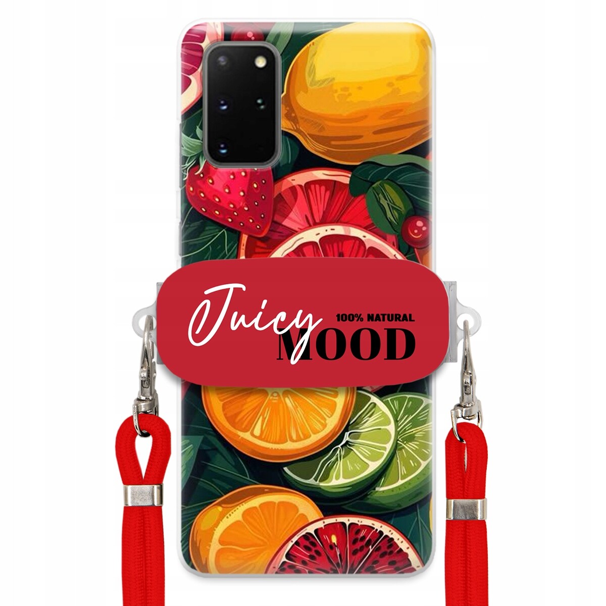 Pouzdro pro Samsung S20 Plus 5G Červené vodítko Držák Fruit Ovoce Juice Mood