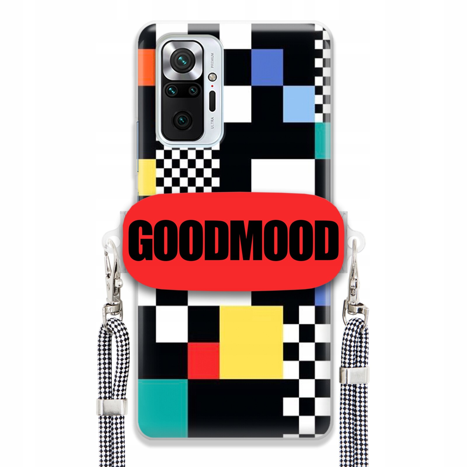 Pouzdro Pro Xiaomi Redmi Note 10 Pro Max Case Držák Na Vodítko Zebra Pixelart Vzory