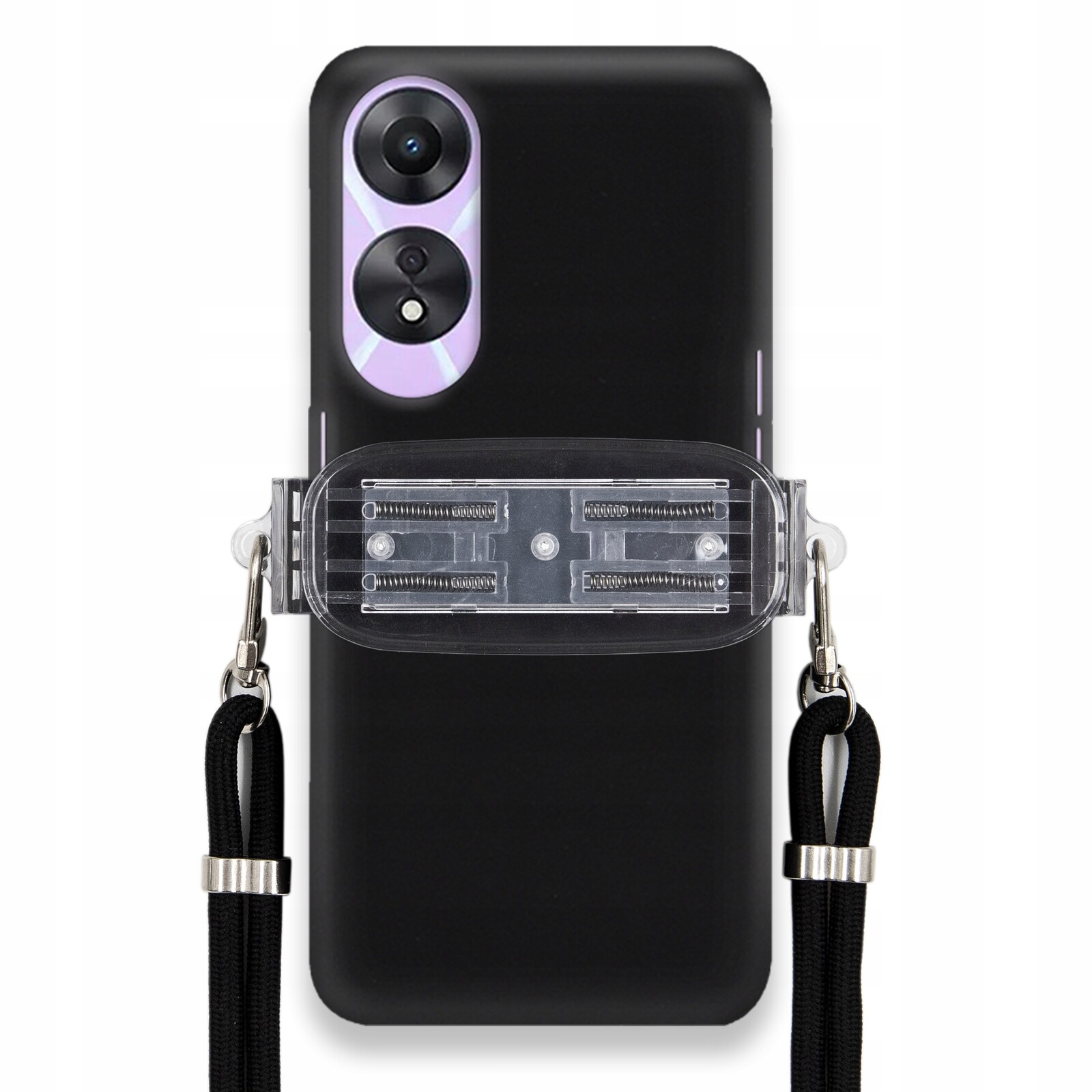 Pouzdro Pro Oppo A78 5G Smooth Case Ochranný Univerzální Držák Černá Šňůrka