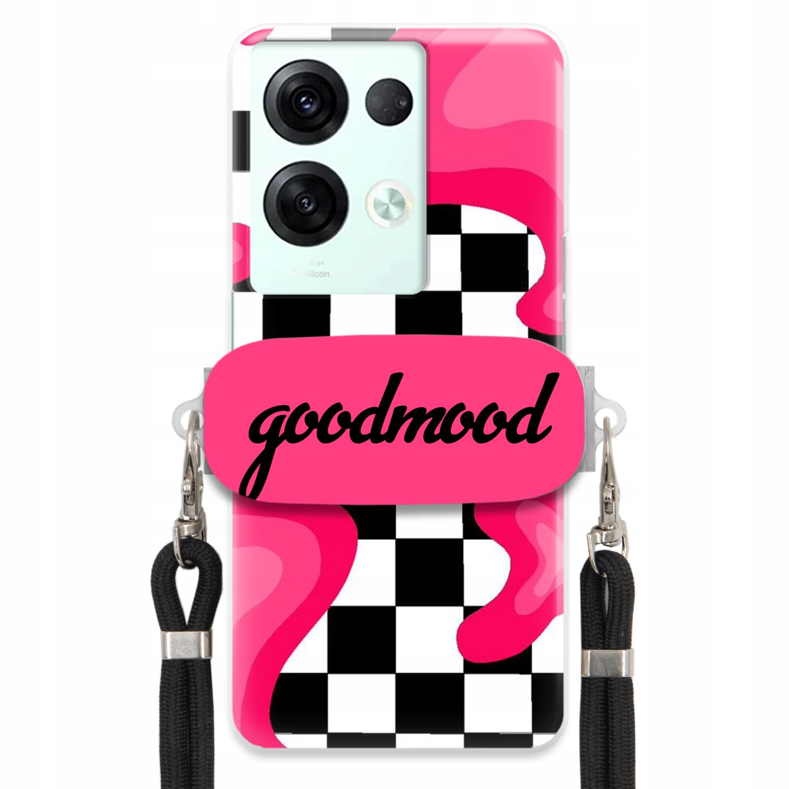 Pouzdro Pro Oppo Reno 8 Pro 5G Set Case Držák Na Vodítko Černá For Teen Splash