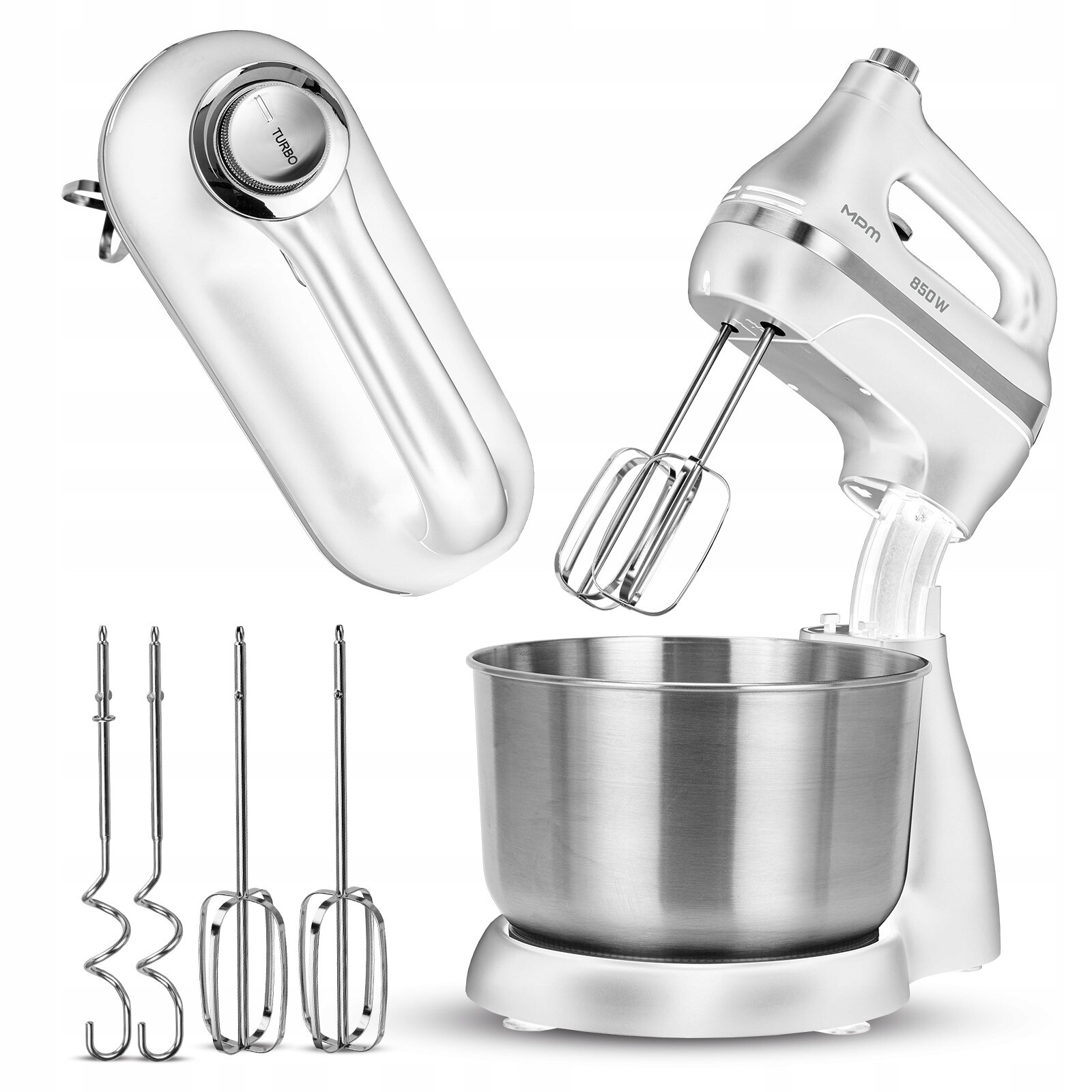 Mixér s otočnou mísou Mpm MMR-26Z/B (bílý) 850 W