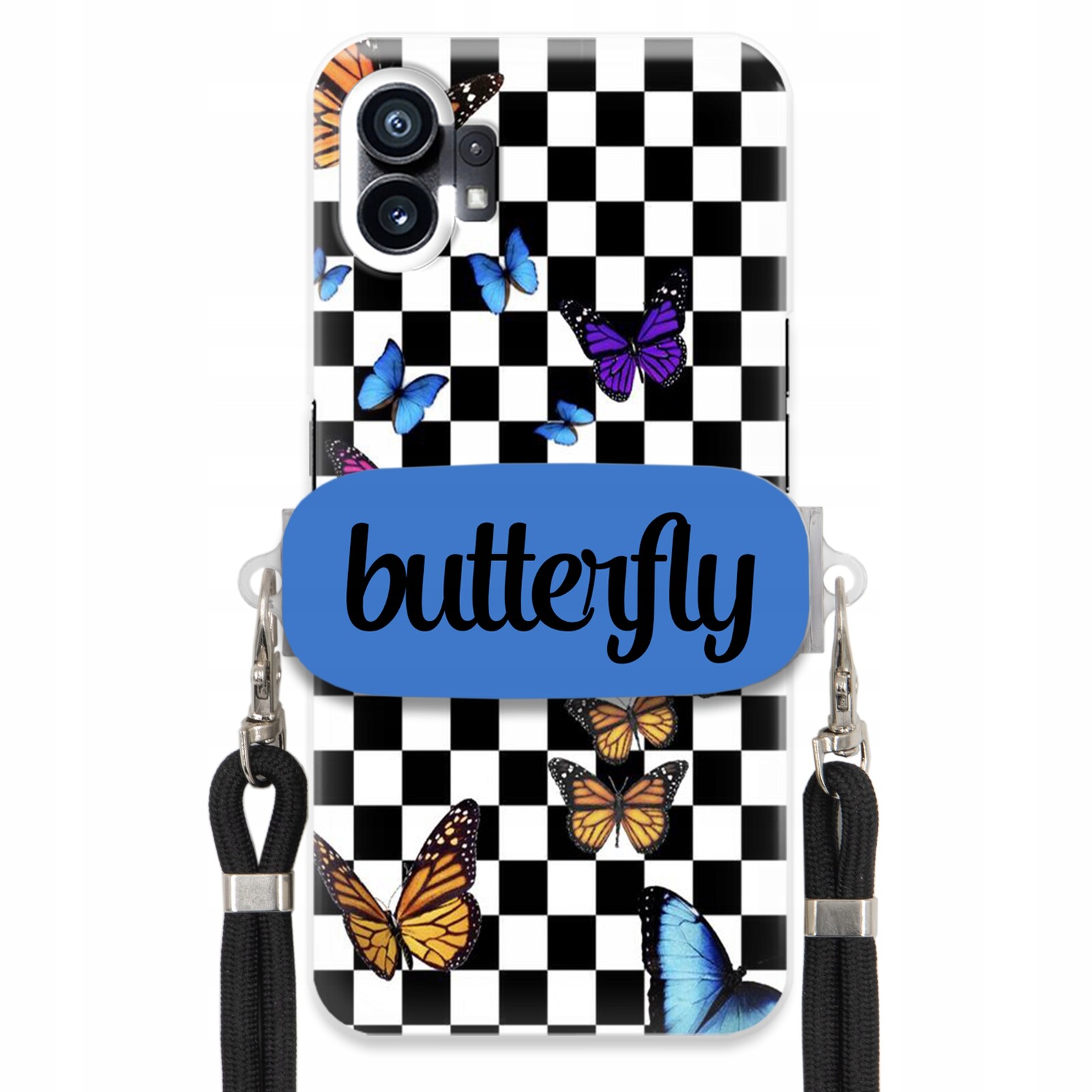 Pouzdro Pro Nothing Phone 1 Case Obdélníkový Držák Na Vodítko Motýli