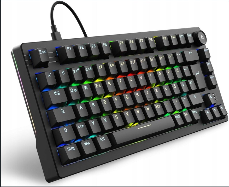 Herní klávesnice Sharkoon Skiller SGK25 černá s Rgb podsvícením Led