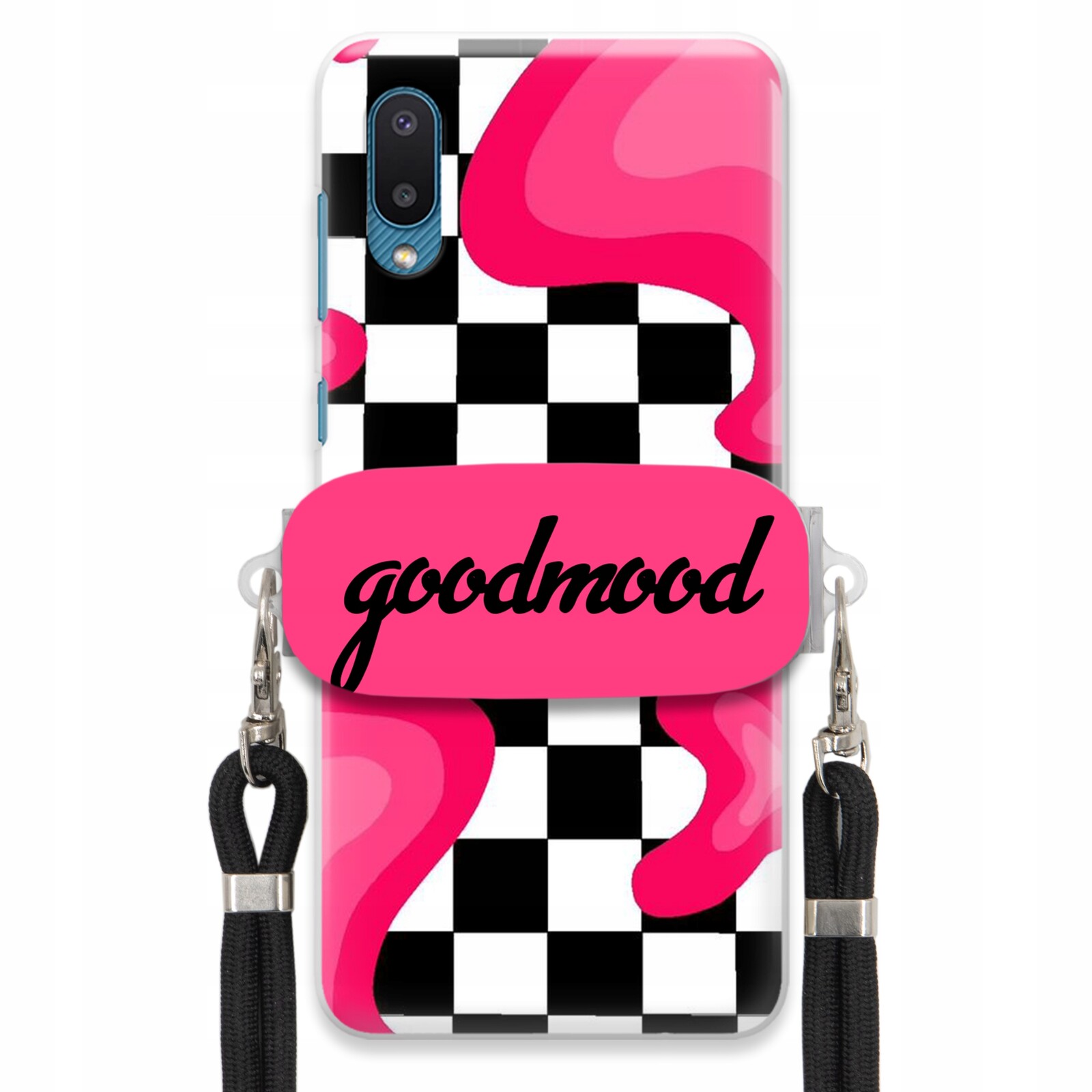 Pouzdro Pro Samsung M02 Set Case Držák Na Vodítko Černý Pro Teenagery Splash