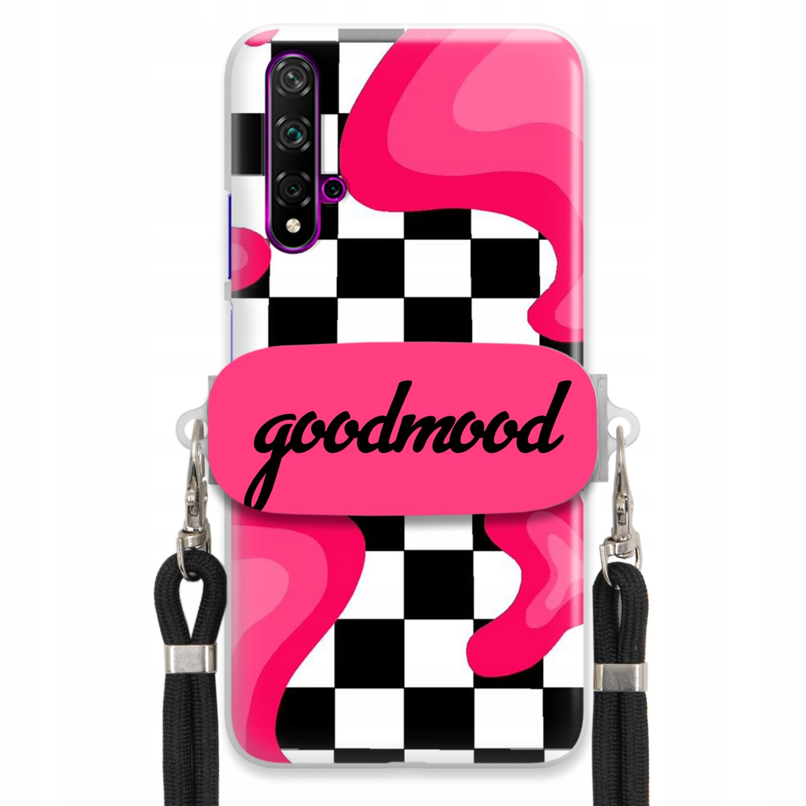 Pouzdro Pro Huawei Nova 5 Sada Pouzdro Držák Na Vodítko Černá For Teen Modne Splash