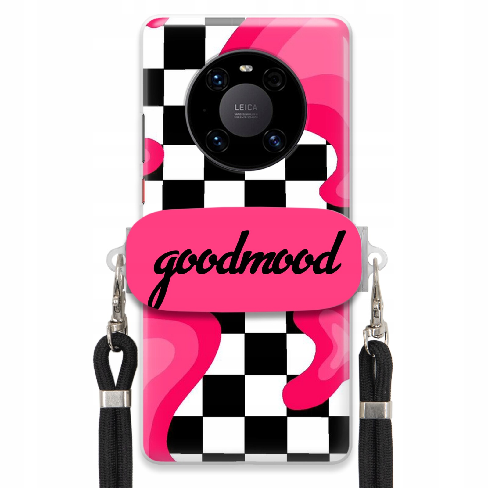 Pouzdro Pro Huawei Mate 40 Pro Plus Sada Case Držák Na Vodítko Černá Splash