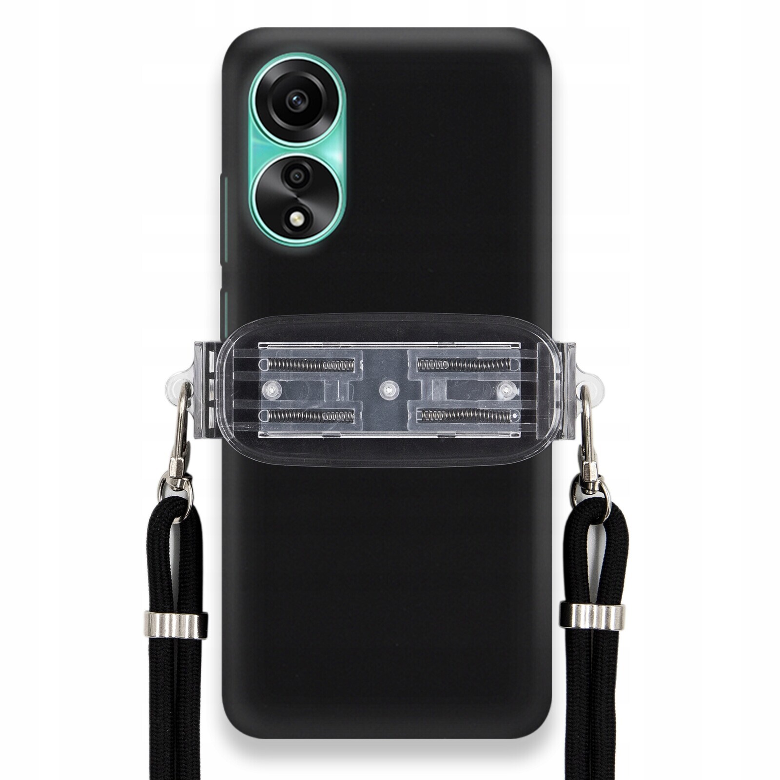 Pouzdro Pro Oppo A78 4G Smooth Case Ochranný Univerzální Držák Černá Šňůrka