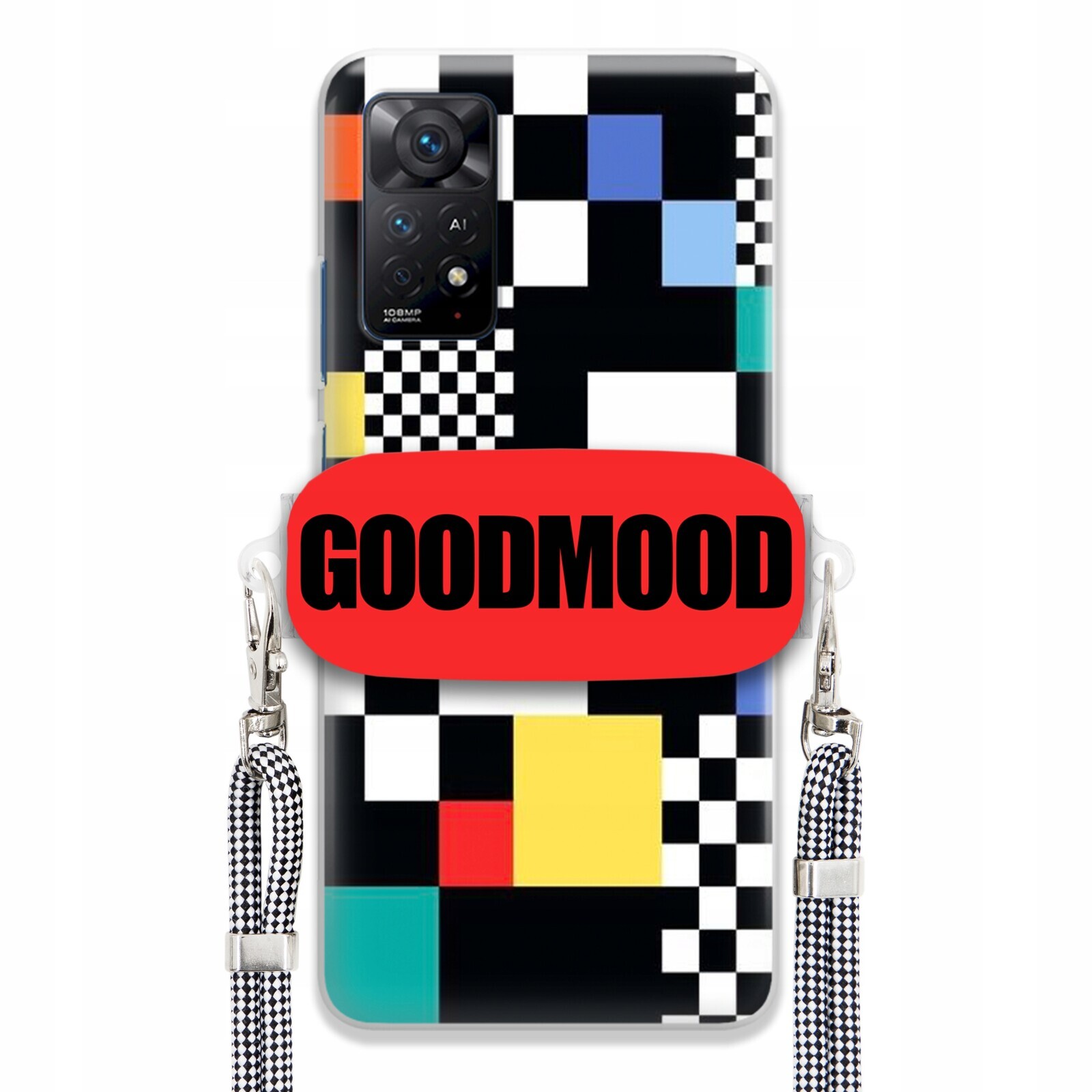 Pouzdro Pro Xiaomi Redmi Note 11 Pro Plus 5G Case Držák Na Vodítko Pixelart Vzory