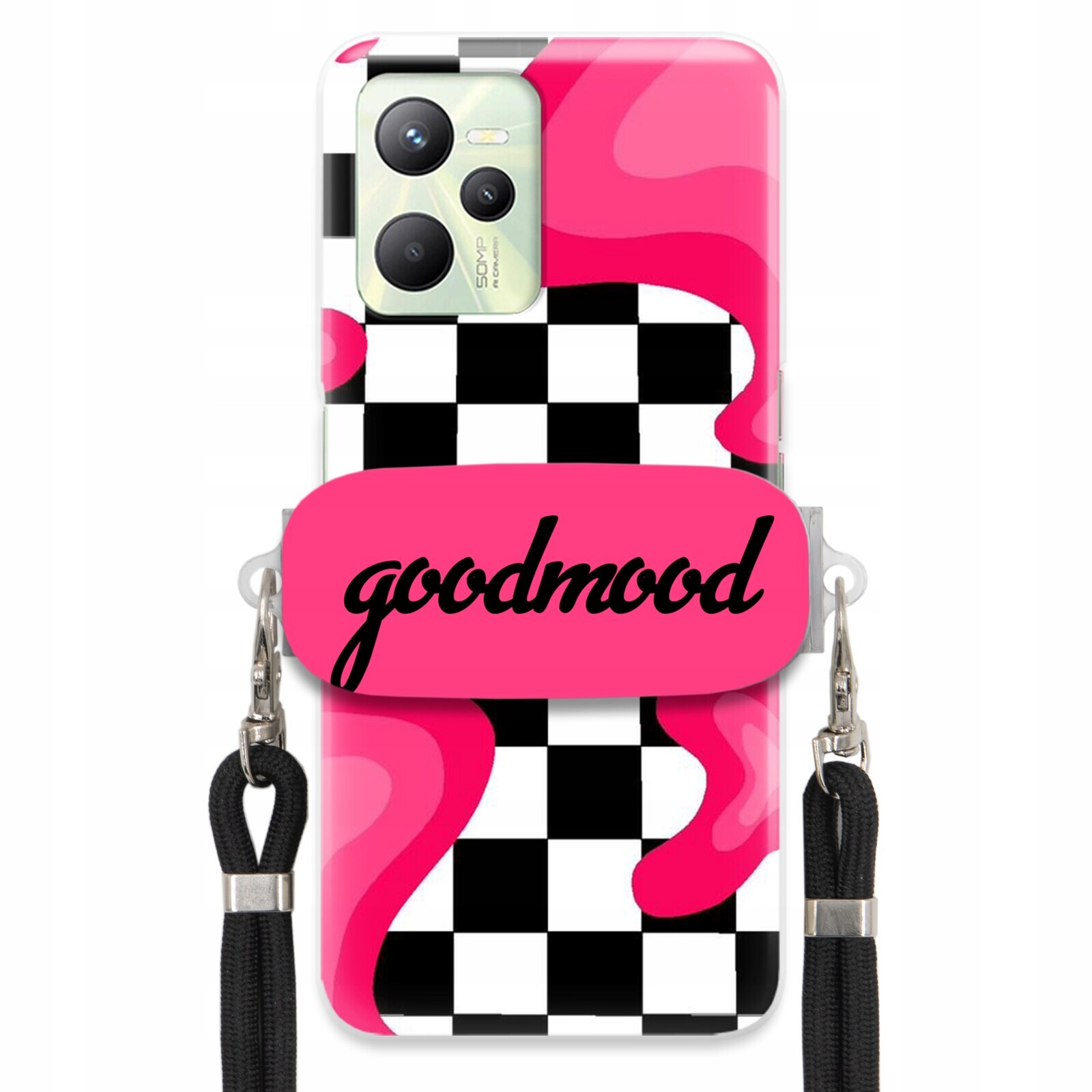 Pouzdro Pro Realme C35 Set Case Držák Na Vodítko Černý Pro Teenagery Splash