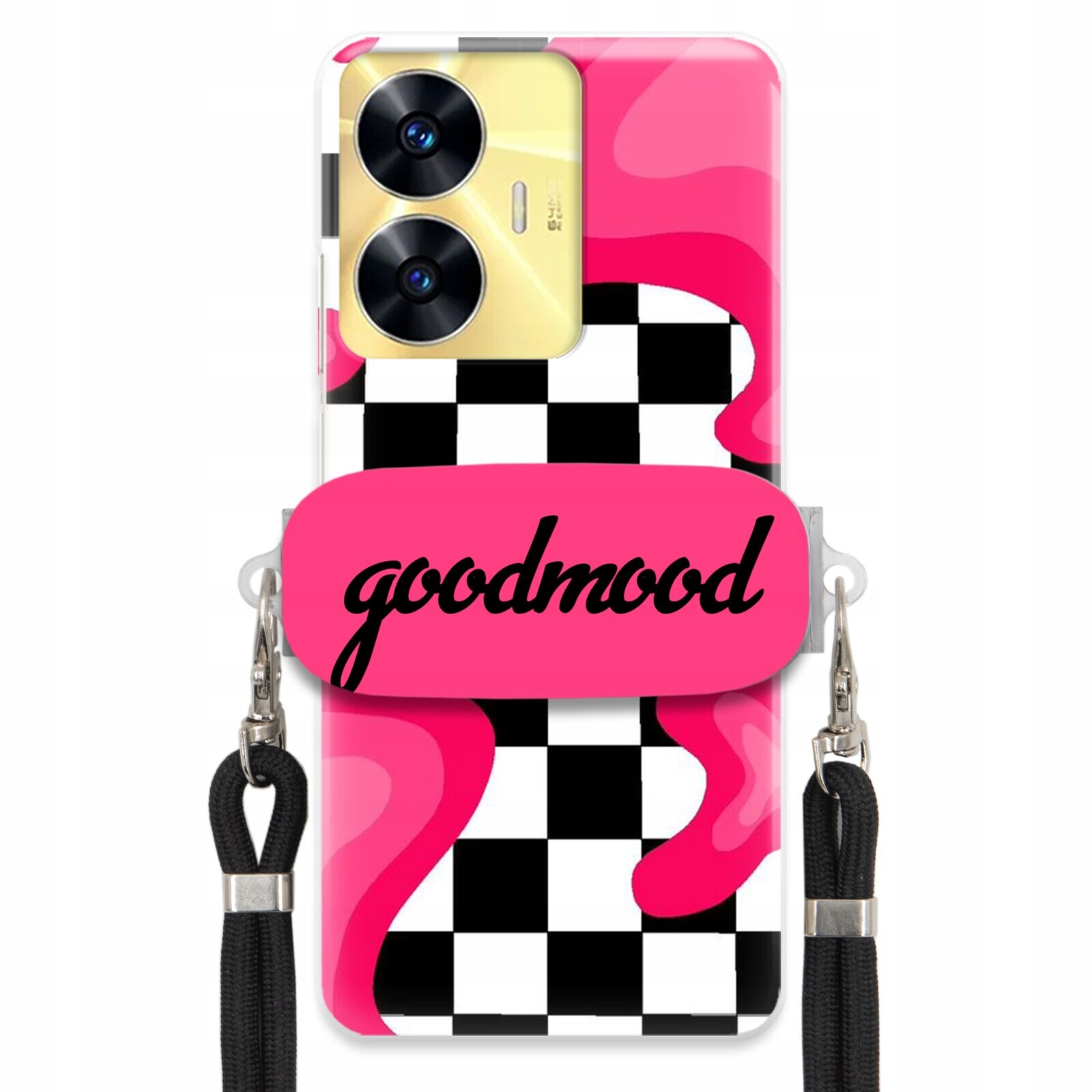 Pouzdro Pro Realme C55 Set Case Držák Na Vodítko Černý Pro Teenagery Splash