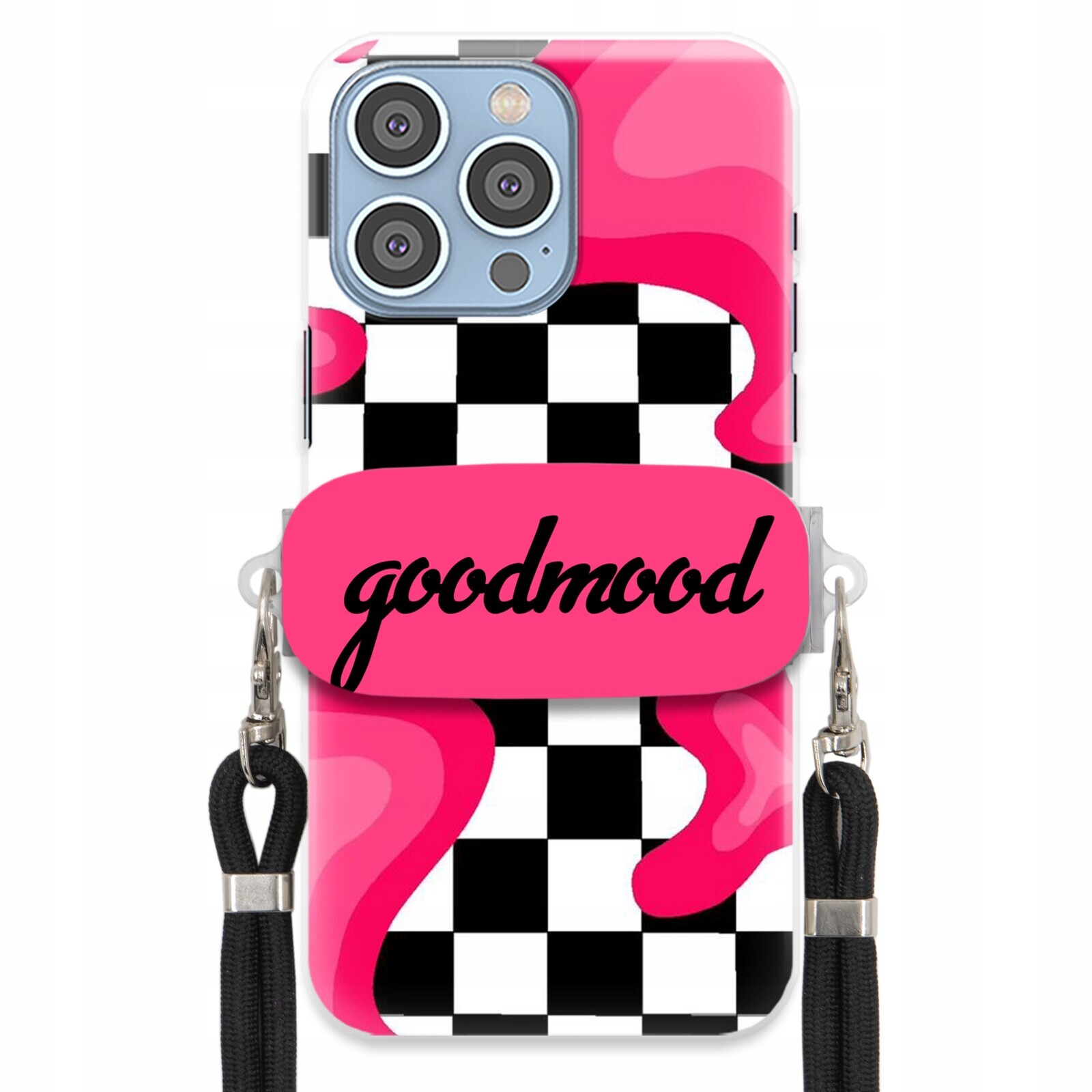 Pouzdro Pro Iphone 15 Pro Max Set Case Držák Smyčka Černá For Teen Splash